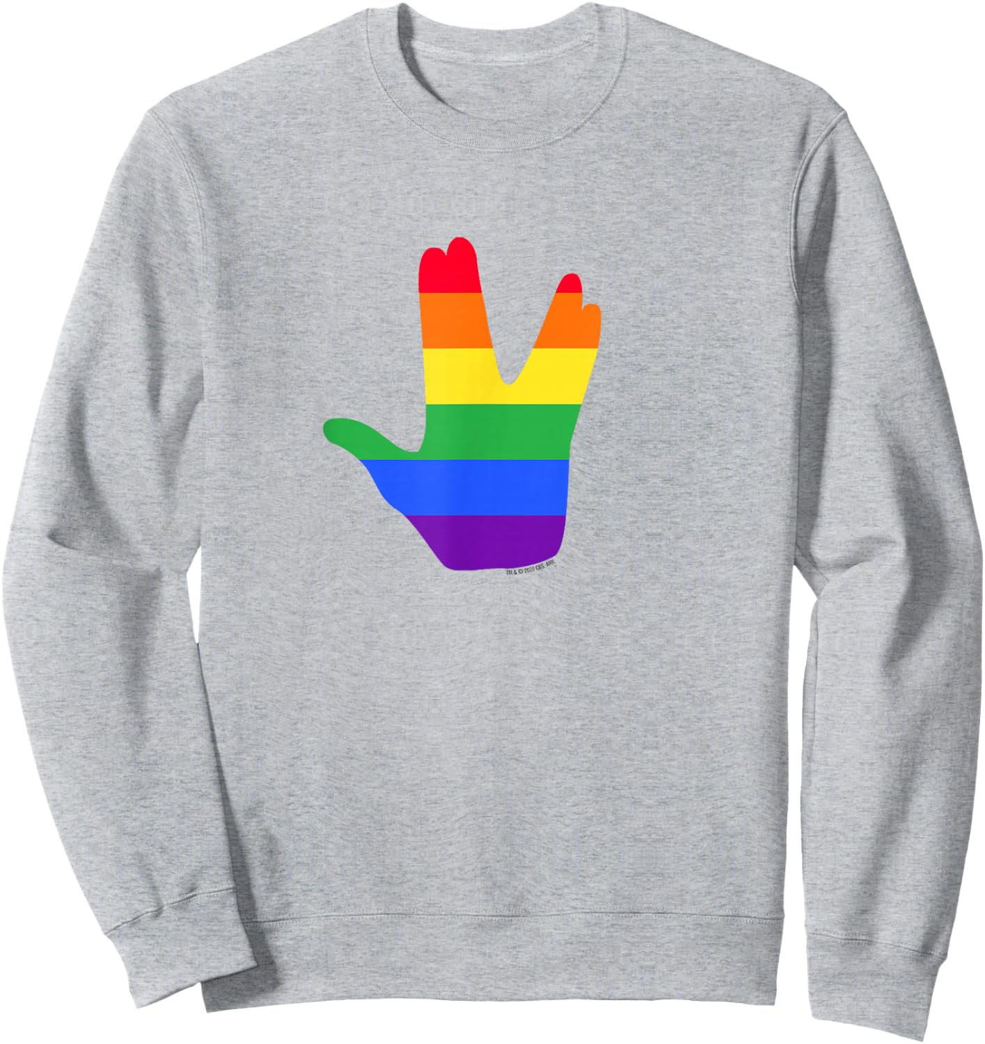 Star Trek Pride Vulcan Salute Sweatshirt - Sweatshirt | Ash