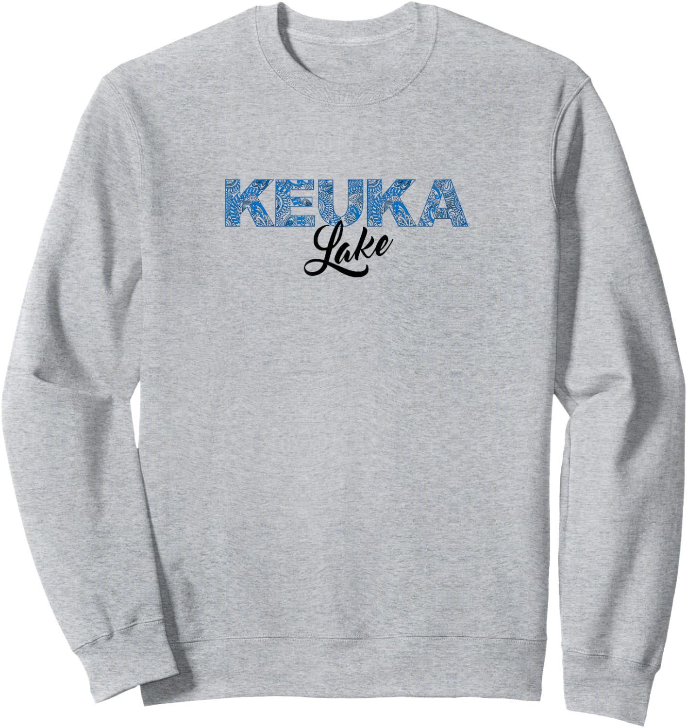 Keuka Lake Finger Lakes Fishing NY Upstate Keuka Gift Sweatshirt - Sweatshirt | Ash