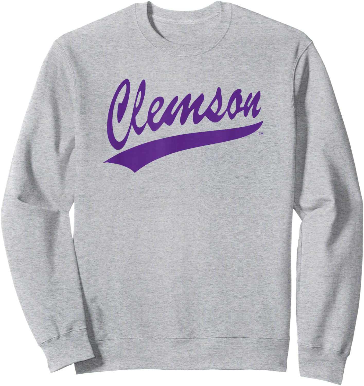 Elite Authentics Clemson Tigers Classic Logo Orange -Adult Sweatshirt - Sweatshirt | Ash