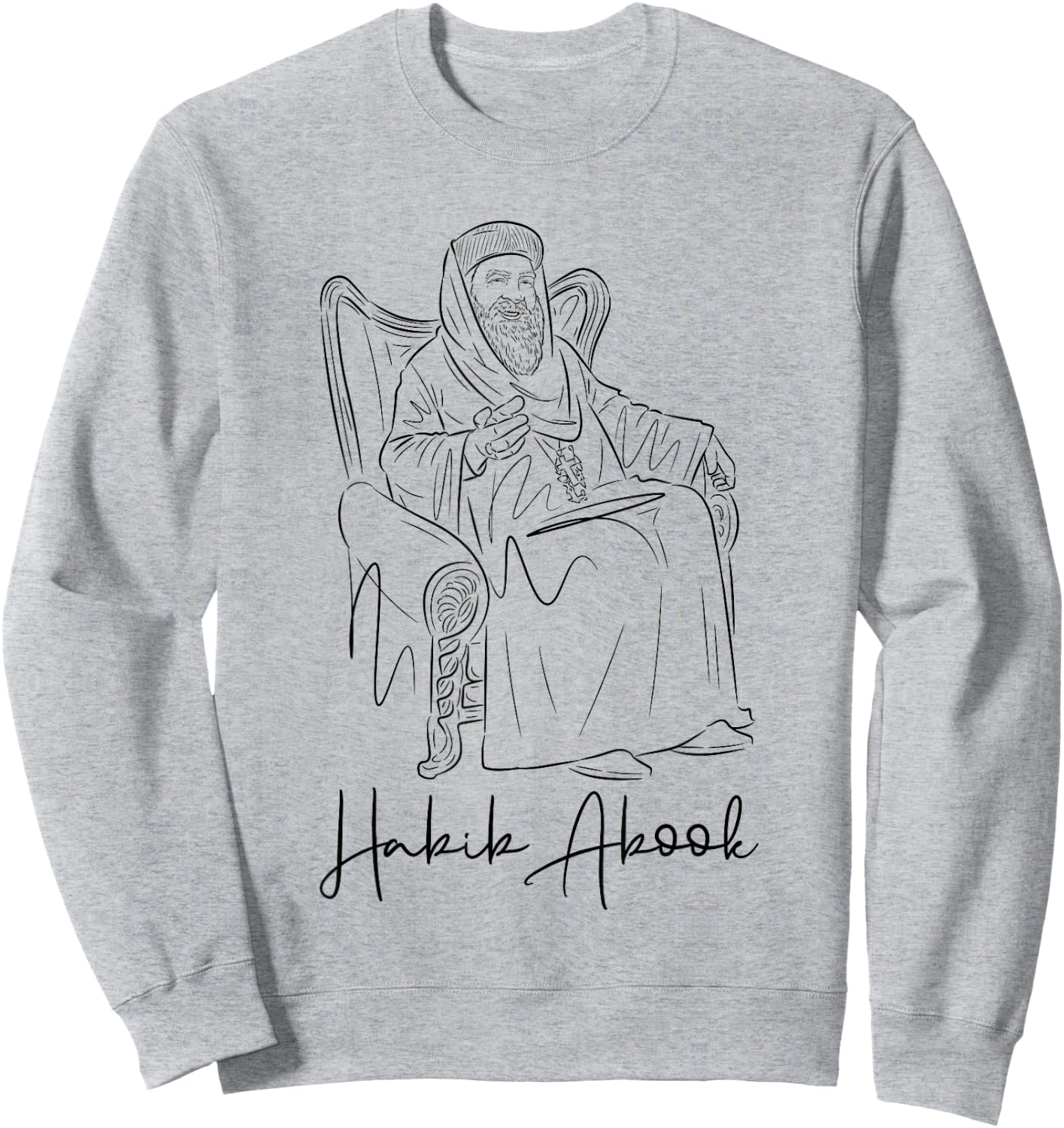 Habib Abook (St. Pope Kyrillos VI) Sweatshirt - Sweatshirt | Ash
