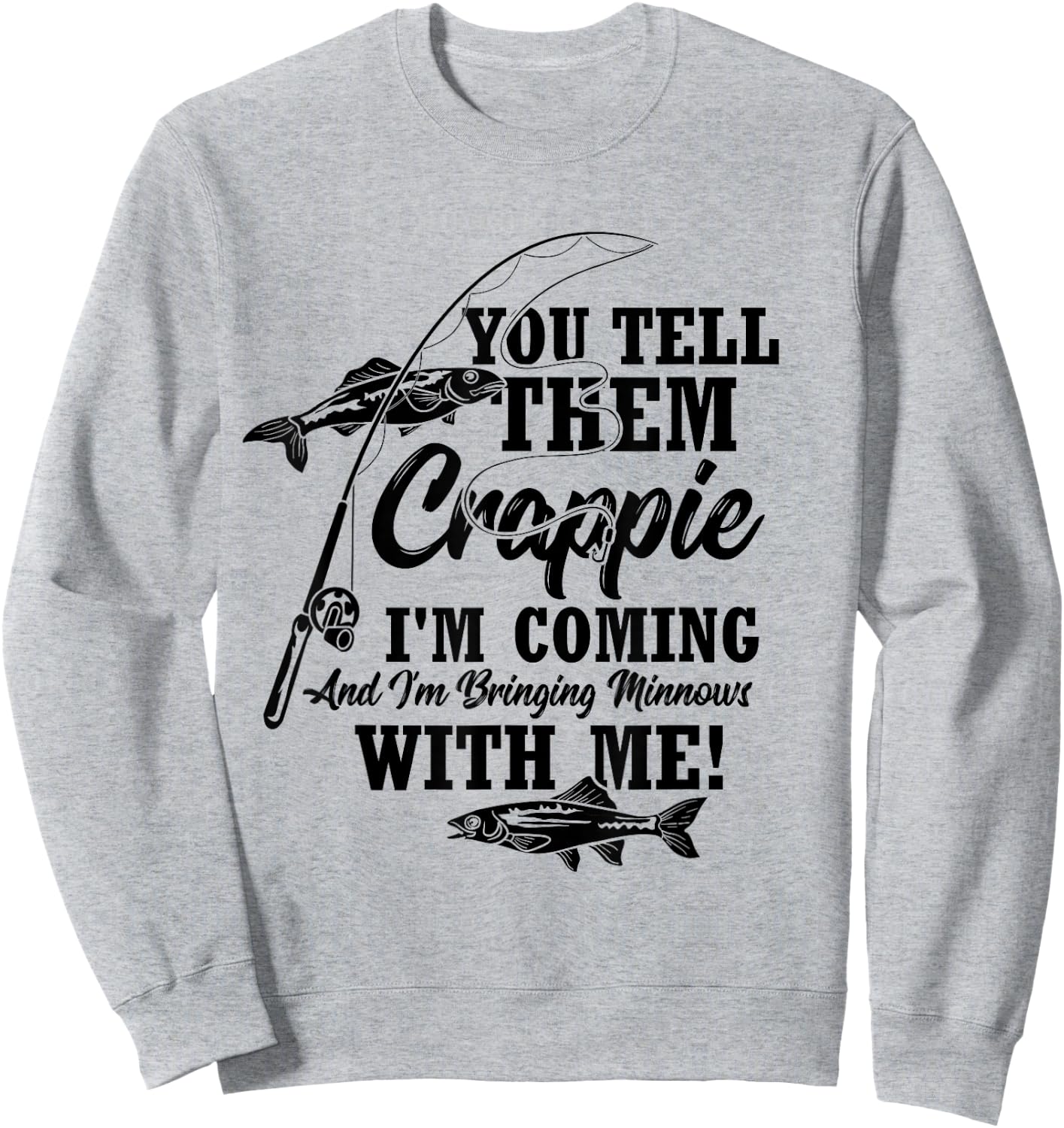 Crappie Fishing Angler Sweatshirt - Sweatshirt | Ash