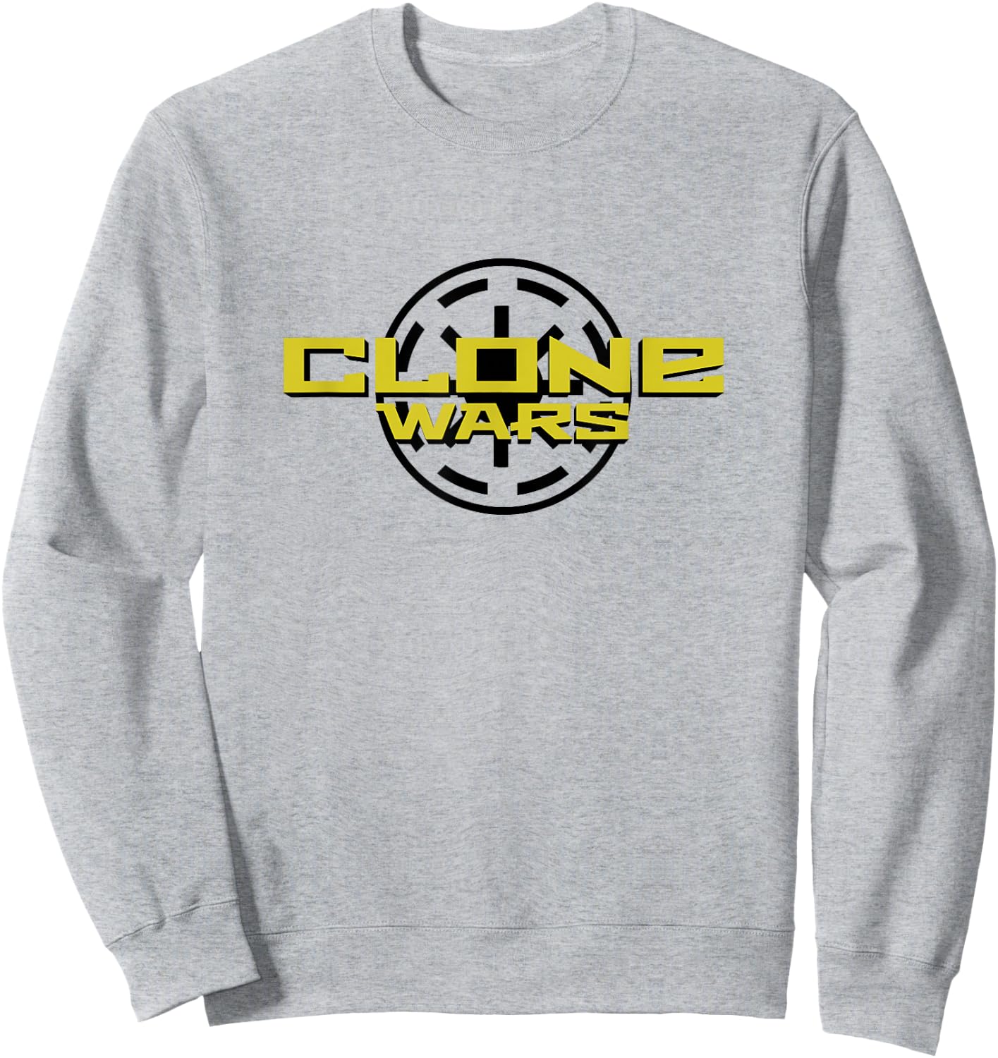 Star Wars: The Clone Wars Galactic Republic Emblem Text Logo Sweatshirt - Sweatshirt | Ash