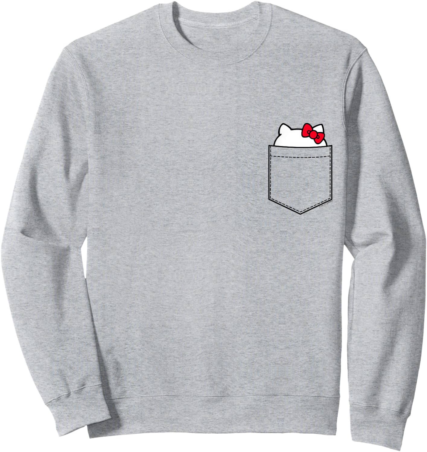 Hello Kitty Peeking Pocket Shirt Sweatshirt - Sweatshirt | Ash