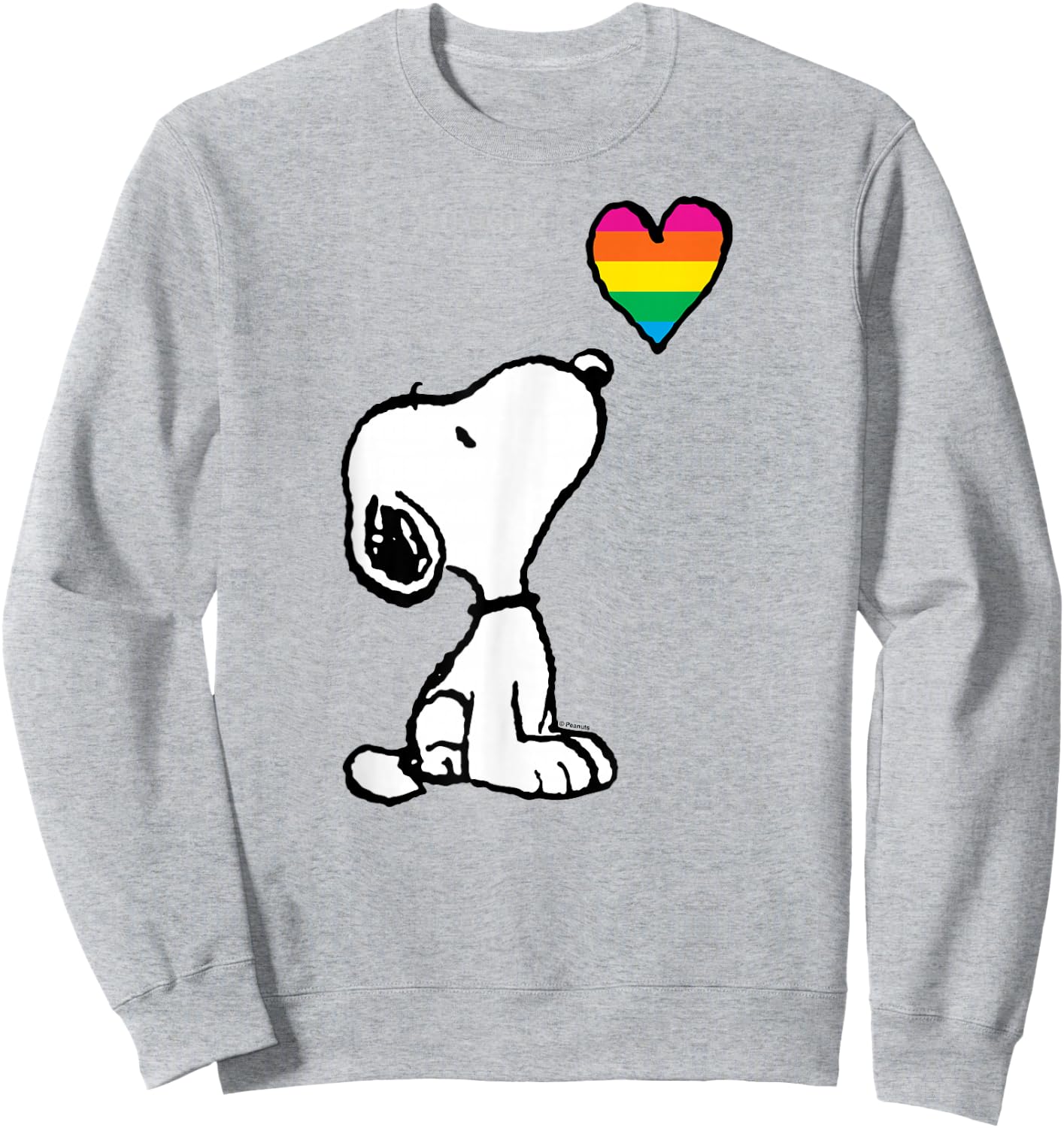 Peanuts Snoopy Rainbow Heart , blue Sweatshirt - Sweatshirt | Ash