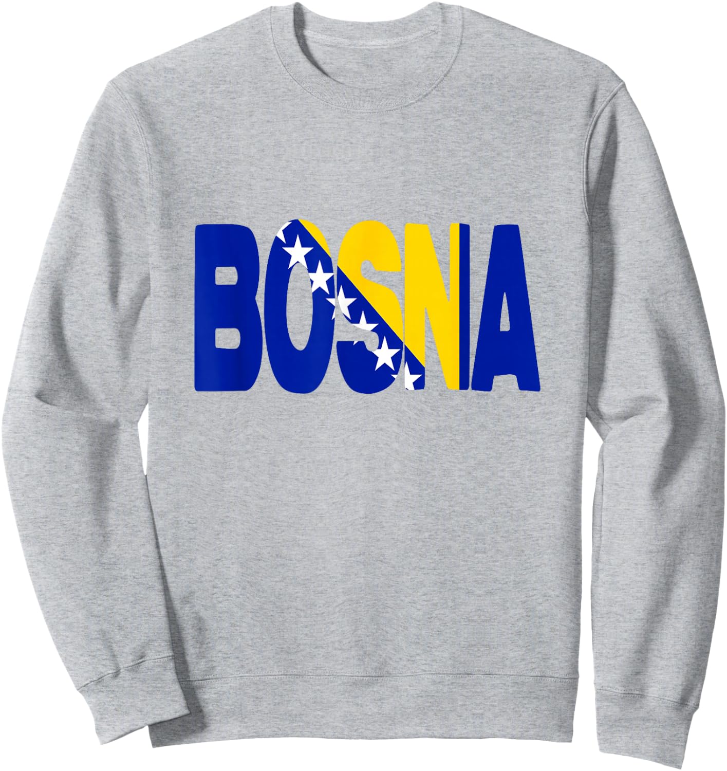 Bosnien Herzegowina Flagge Wort Buchstaben Bosna Sweatshirt - Sweatshirt | Ash