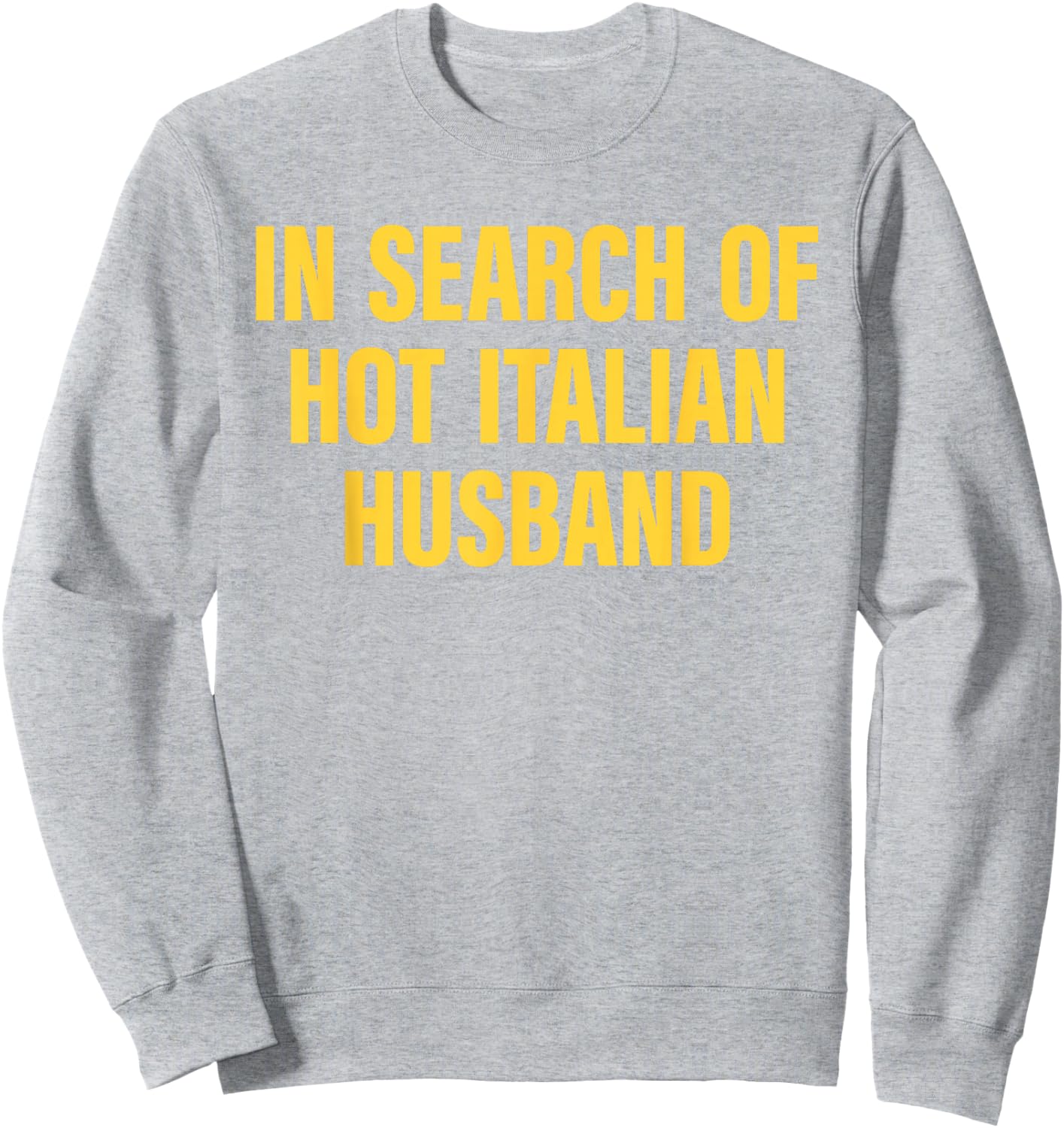 In Search Of Hot Italian Husband Funny Quote Sweatshirt - Sweatshirt | Ash