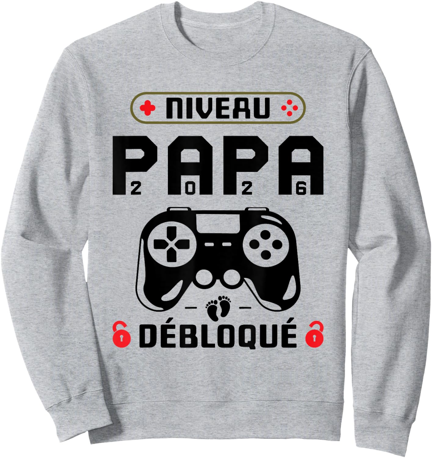 Dad Gamer in 2026 - Unlocked Dad Level Baby Riding Sweatshirt - Sweatshirt | Ash