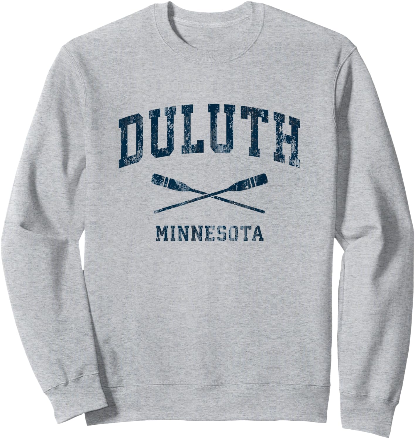 Duluth Minnesota Vintage Nautical Paddles Sports Oars Sweatshirt - Sweatshirt | Ash