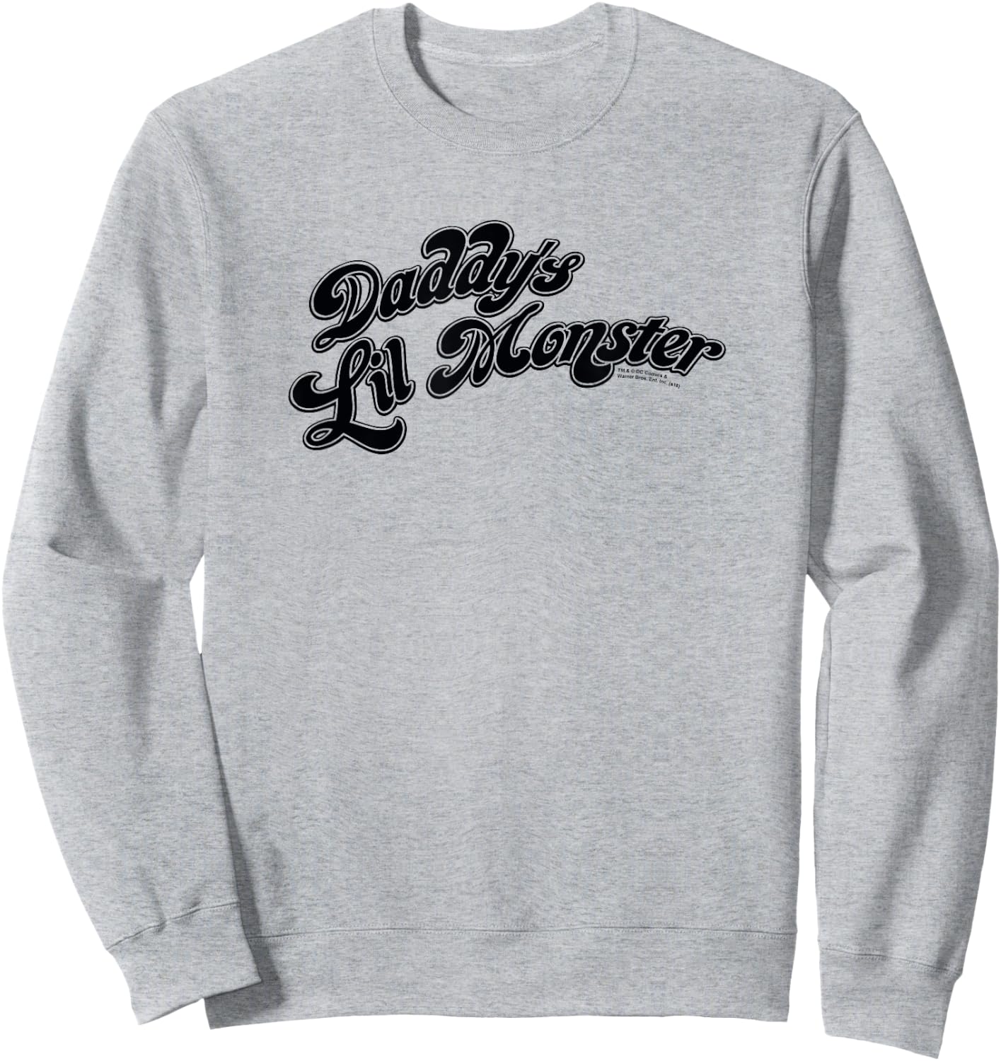 Suicide Squad Harley Quinn Daddy's Lil' Monster , White Sweatshirt - Sweatshirt | Ash