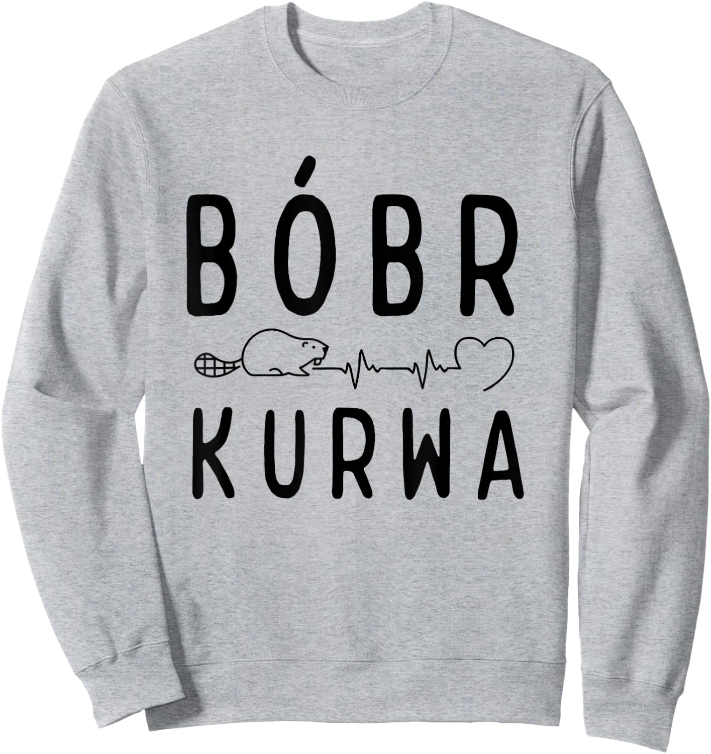Polish Biber with "Bober Kurwa" "Yes Pierdole Bobr" , white, S Sweatshirt - Sweatshirt | Ash