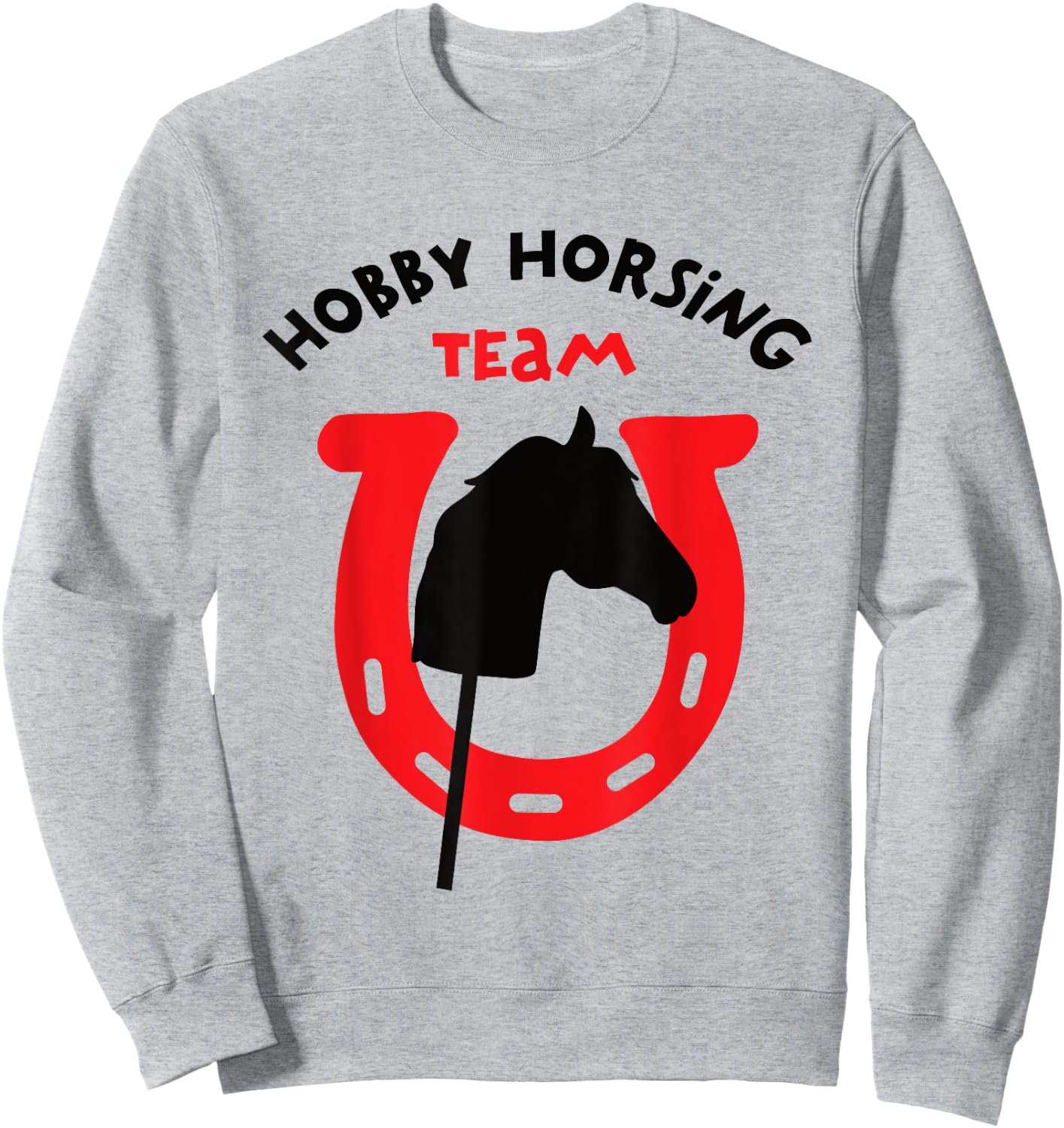 Men's Hobby Horsing Team Rider Riding Horses Father Horse , White Sweatshirt - Sweatshirt | Ash