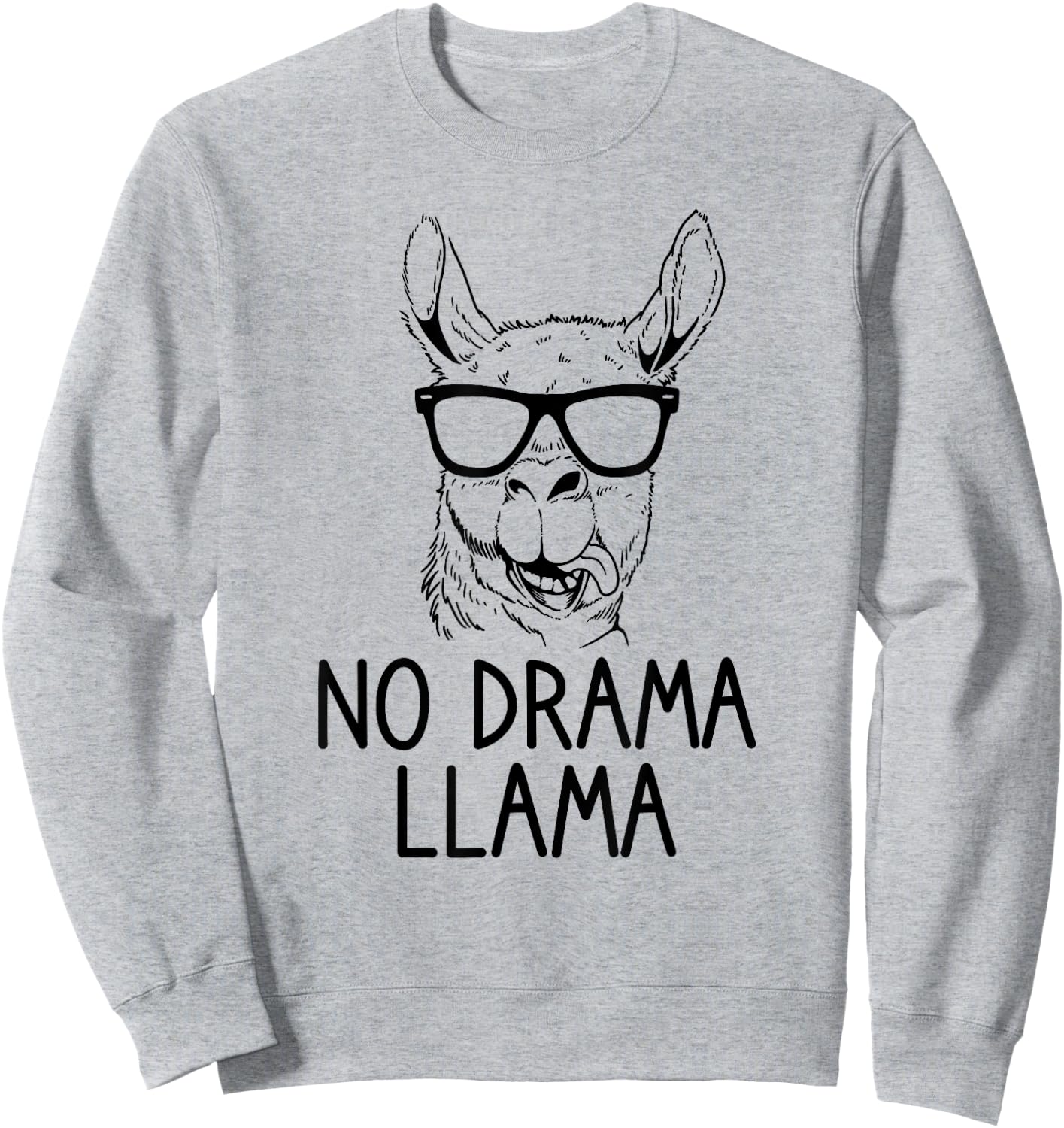 No Drama Llama Sweatshirt - Sweatshirt | Ash