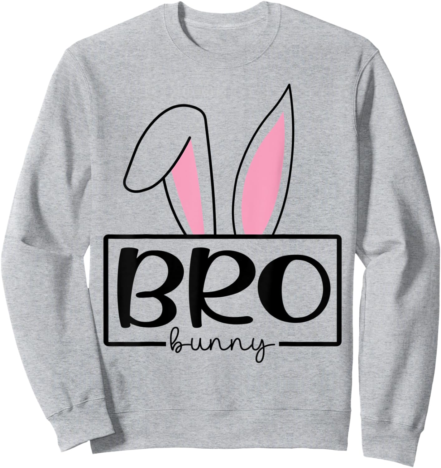 Funny Bro Bunny Happy Easter Family Matching Sweatshirt - Sweatshirt | Ash