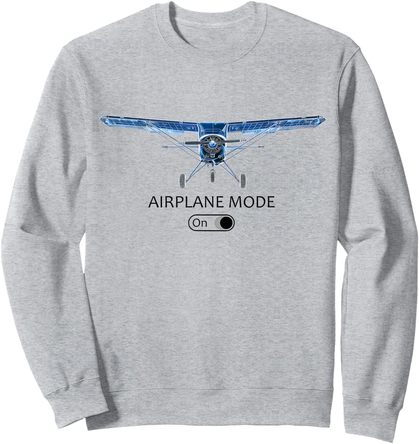 Pilot C172 Flying Airplane Mode On Sweatshirt - Sweatshirt | Ash