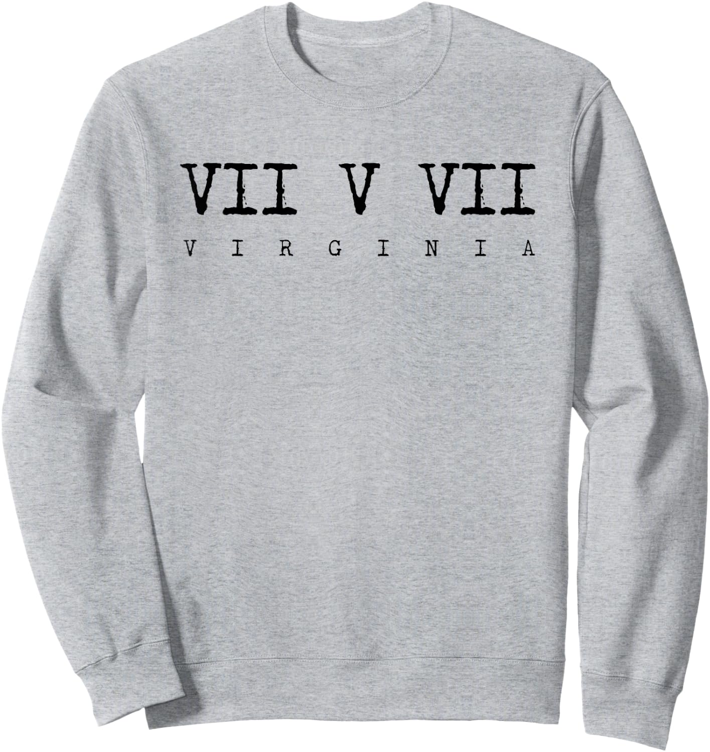 Roman Numeral Area Code Shirt 757 Virginia Gift Sweatshirt - Sweatshirt | Ash