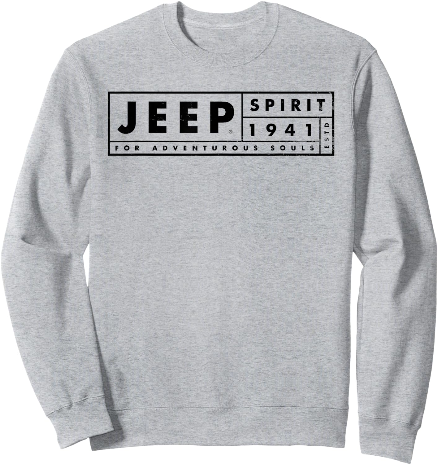 Jeep Spirit 1941 Estd for Adventurous Souls, Dark Logo , white, S Sweatshirt - Sweatshirt | Ash