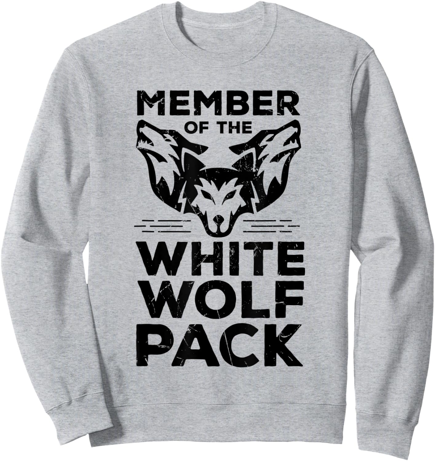 Cool Member Of The White Wolf Pack Wolf Lovers Sweatshirt - Sweatshirt | Ash