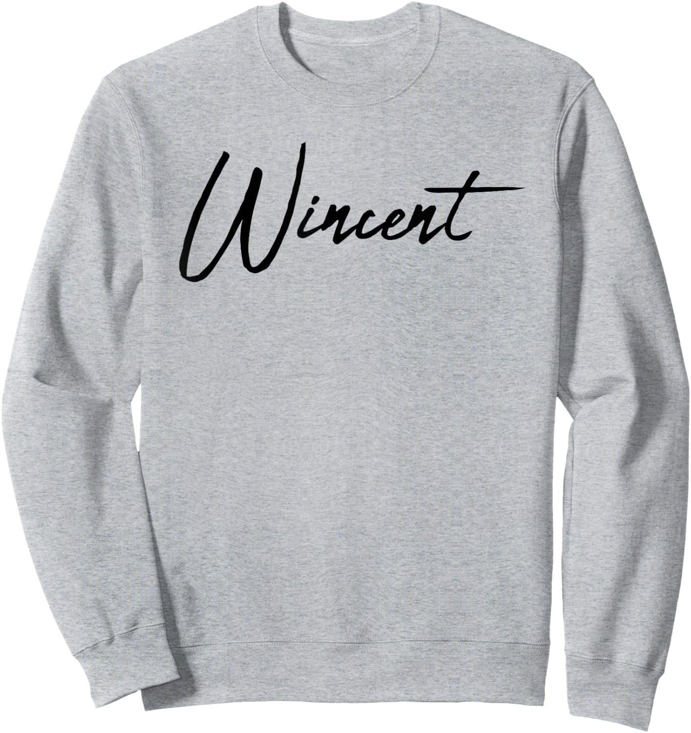 Beautiful Handwritten Font Wincent Calligraphy Sweatshirt - Sweatshirt | Ash