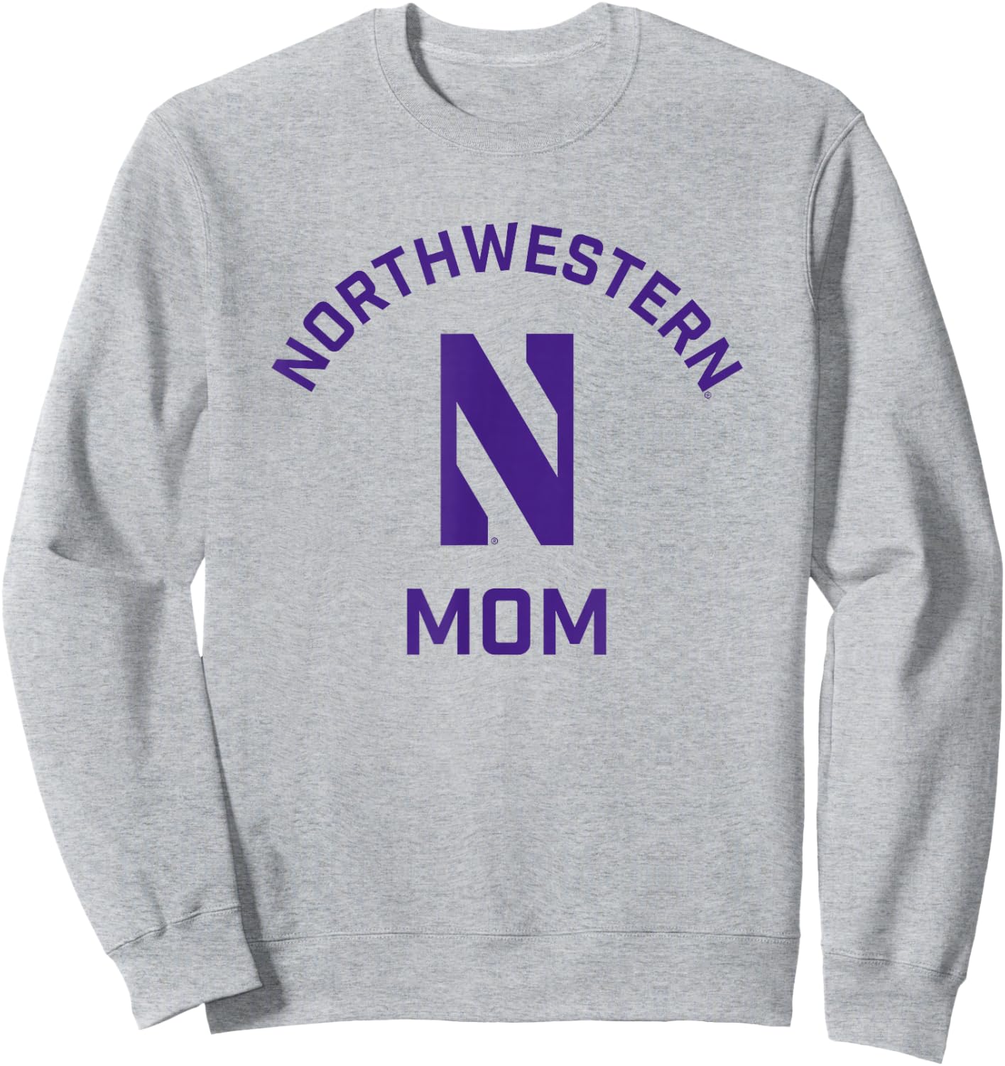 Northwestern University Wildcats Arched Mom Sweatshirt - Sweatshirt | Ash