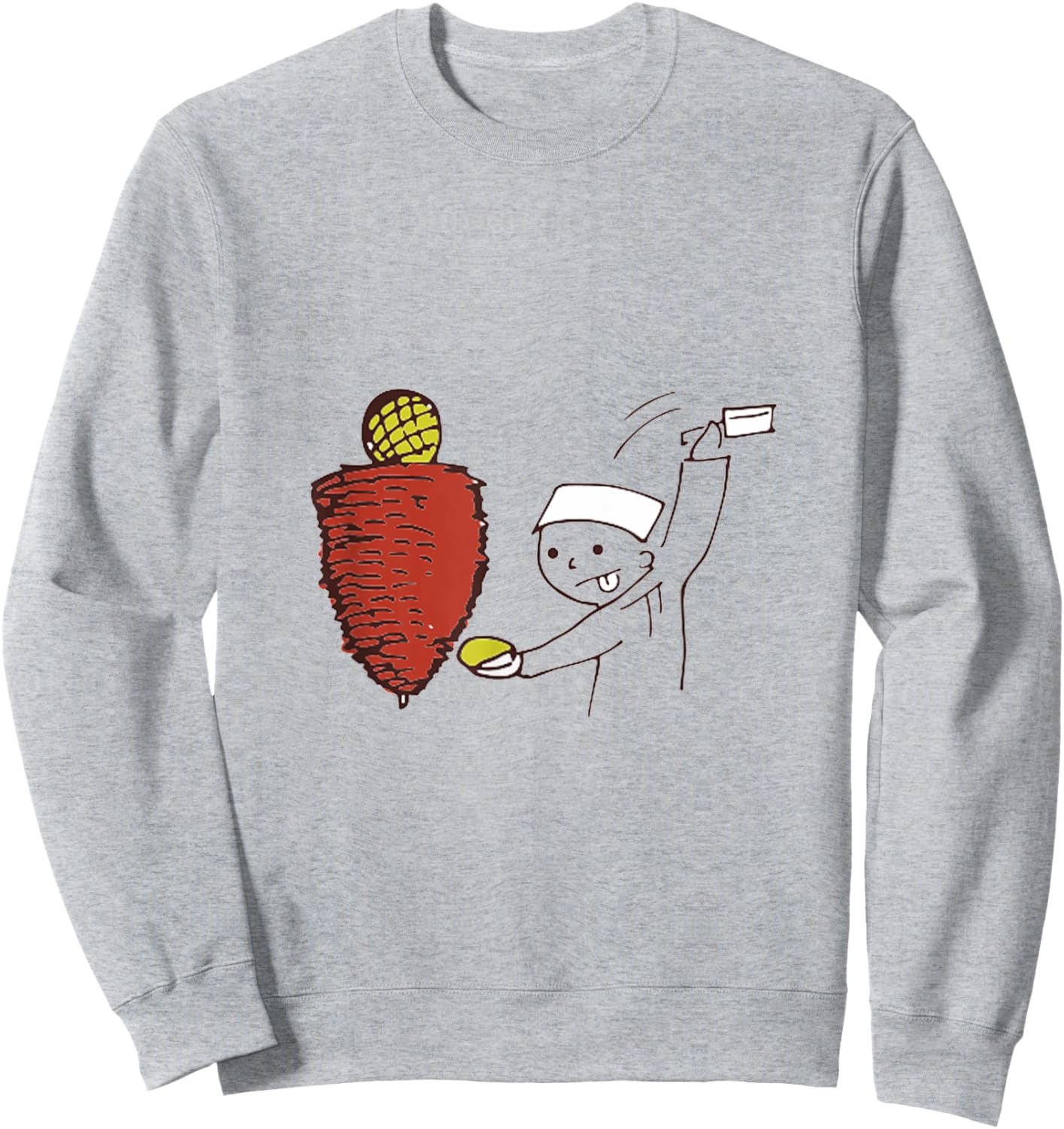 Chef Taco el Pastor Mexican Food Sweatshirt - Sweatshirt | Ash