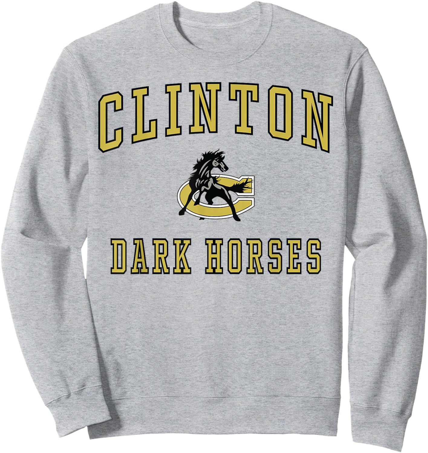Clinton High School Dark Horses Sweatshirt - Sweatshirt | Ash