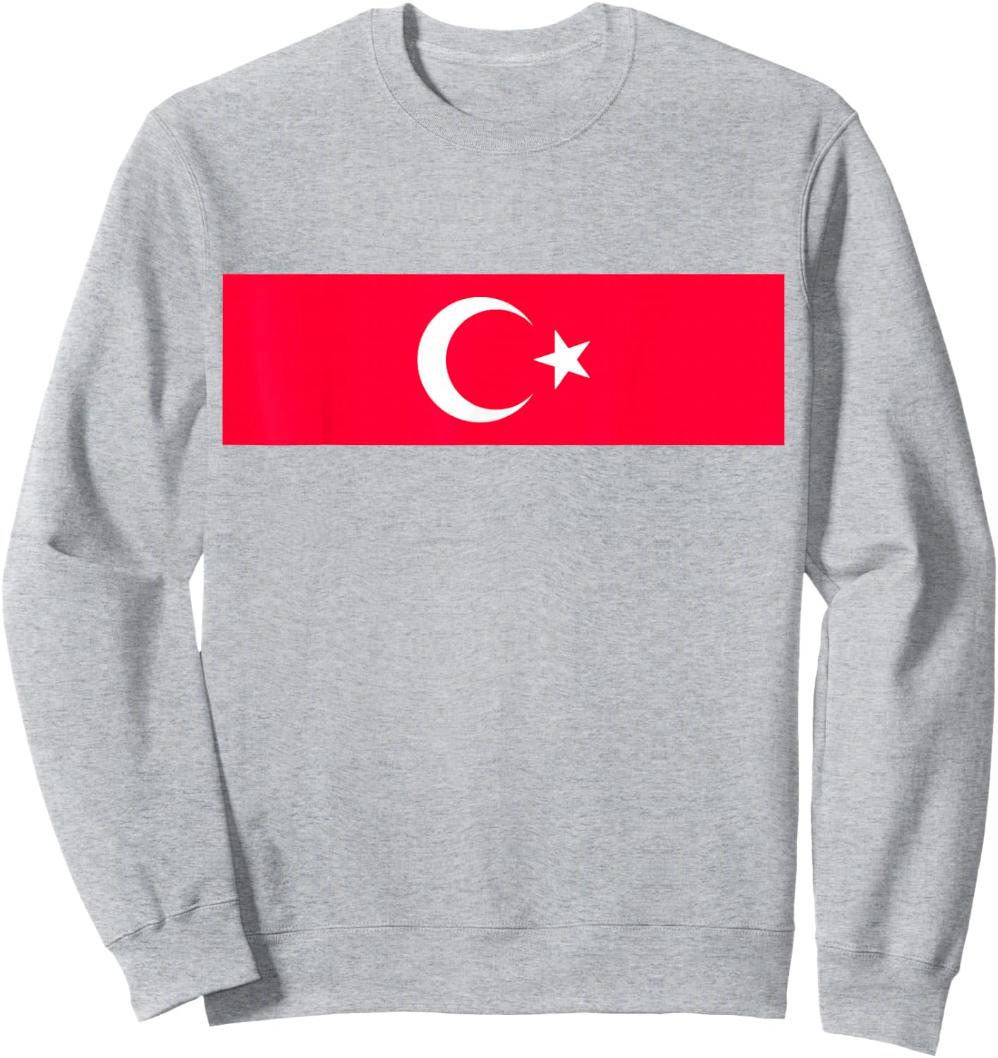 Turkish Flag , white, S Sweatshirt - Sweatshirt | Ash