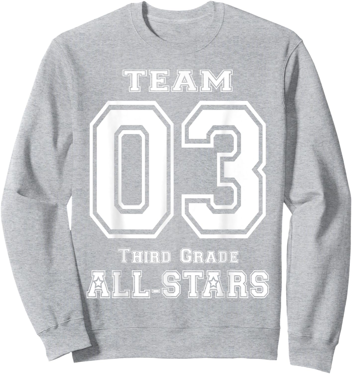 Team 3rd Grade All-stars Sport Jersey Sweatshirt - Sweatshirt | Ash