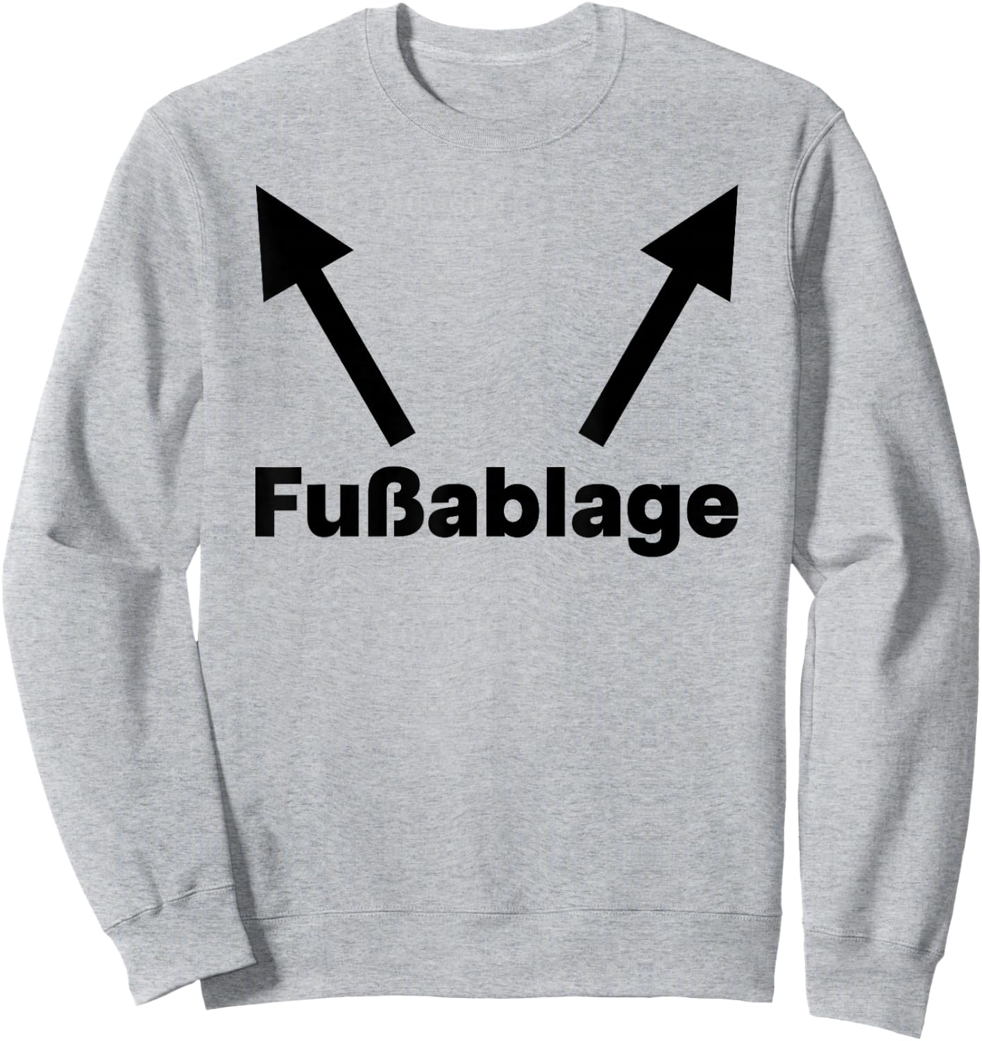 with German Text "Ironie Füßrege" [German Language], White Sweatshirt - Sweatshirt | Ash