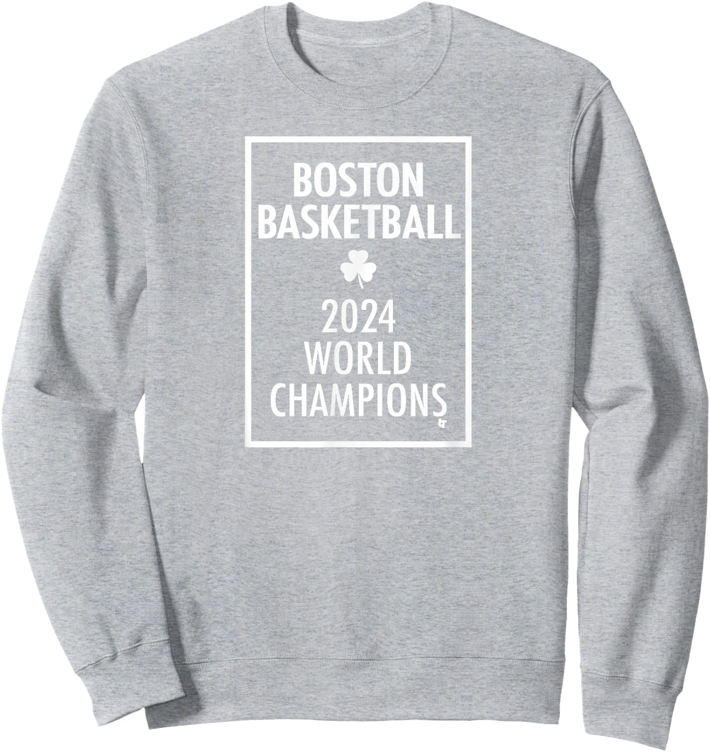 2024 World Champions - Boston Basketball Sweatshirt - Sweatshirt | Ash