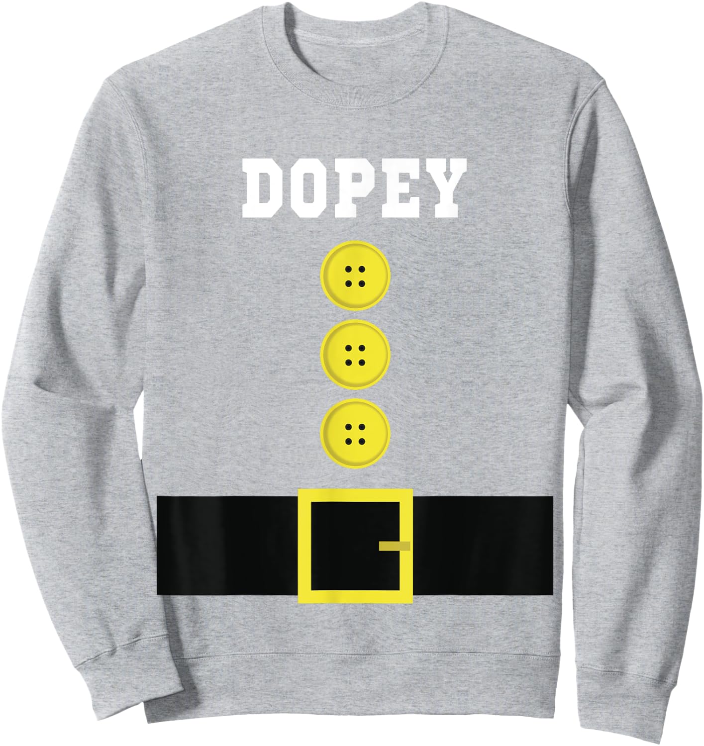 Funny DOPEY Halloween Costume Gift Novelty Shirt Sweatshirt - Sweatshirt | Ash