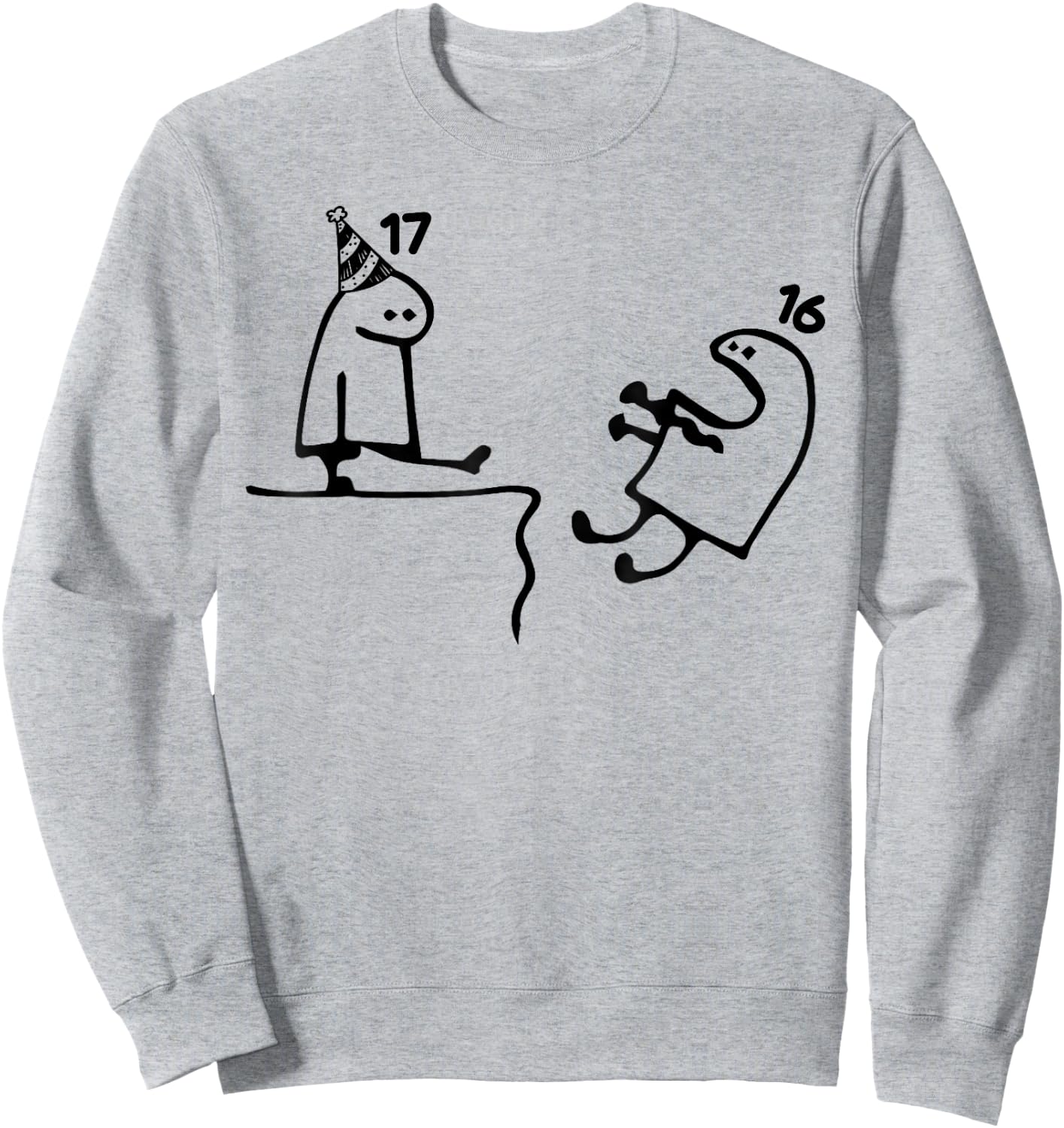 17th Birthday Party Funny 17 Years Old Birthday Teens Sweatshirt - Sweatshirt | Ash
