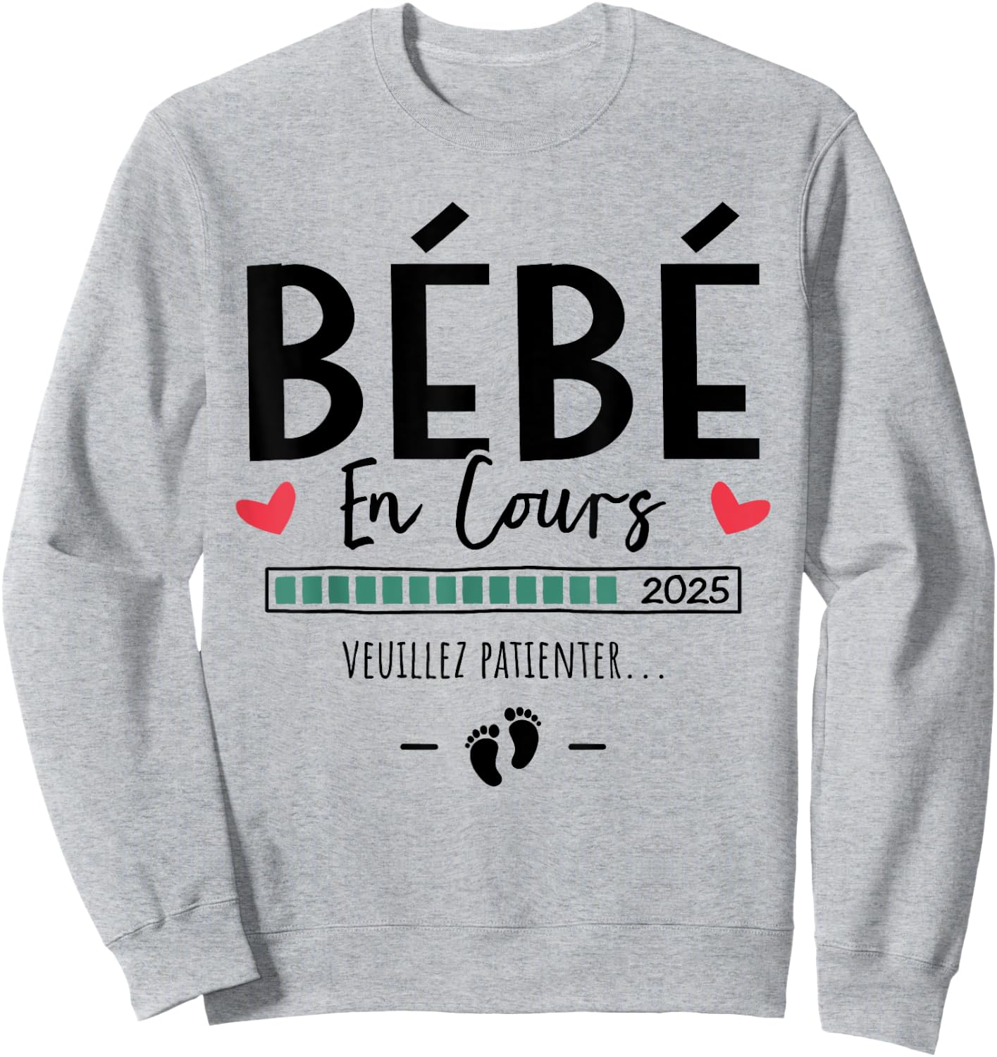 Baby In Progress 2025 Announcement Pregnancy Future Dad To Be Mom , white, S Sweatshirt - Sweatshirt | Ash