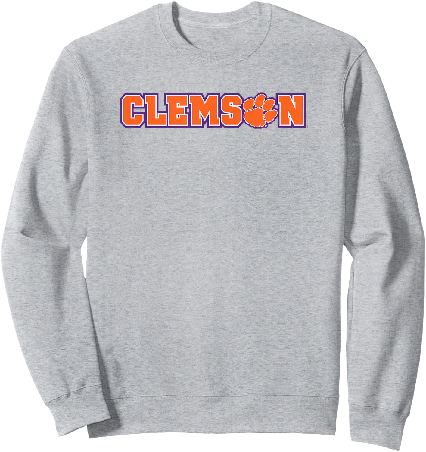 Elite Authentics Clemson Tigers Classic Paw White Officially Licensed Sweatshirt - Sweatshirt | Ash