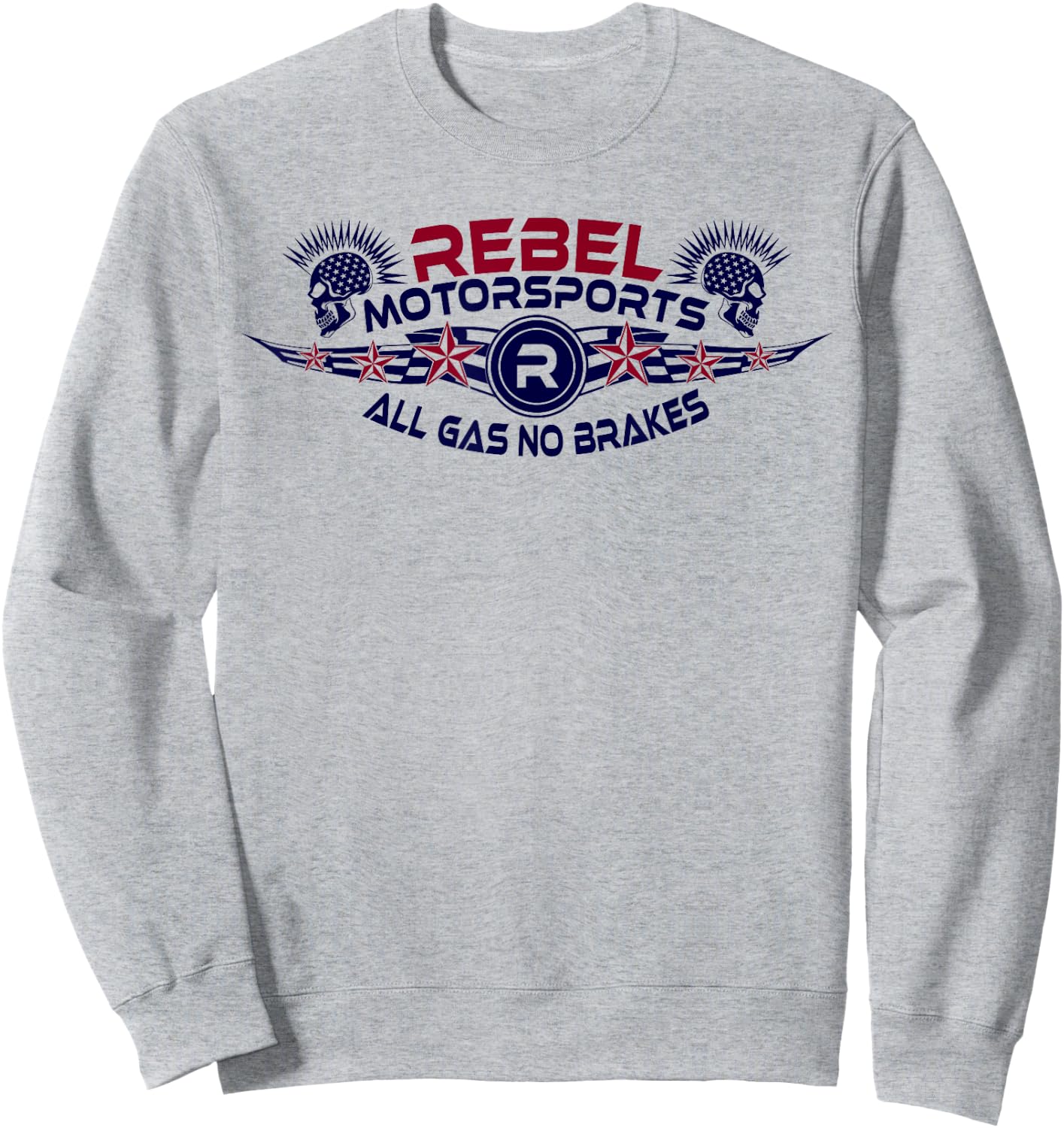 Rebel Motorsports Star-struck All Gas No Brakes Sweatshirt - Sweatshirt | Ash