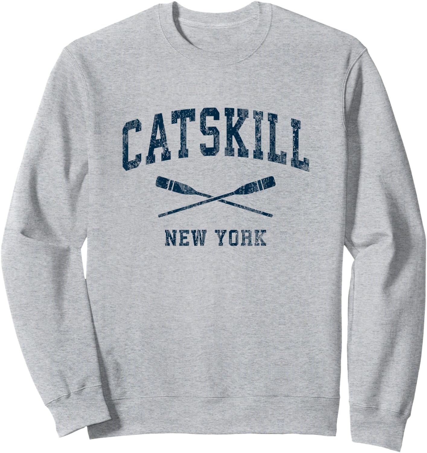 Catskill New York Vintage Nautical Paddles Sports Oars Sweatshirt - Sweatshirt | Ash