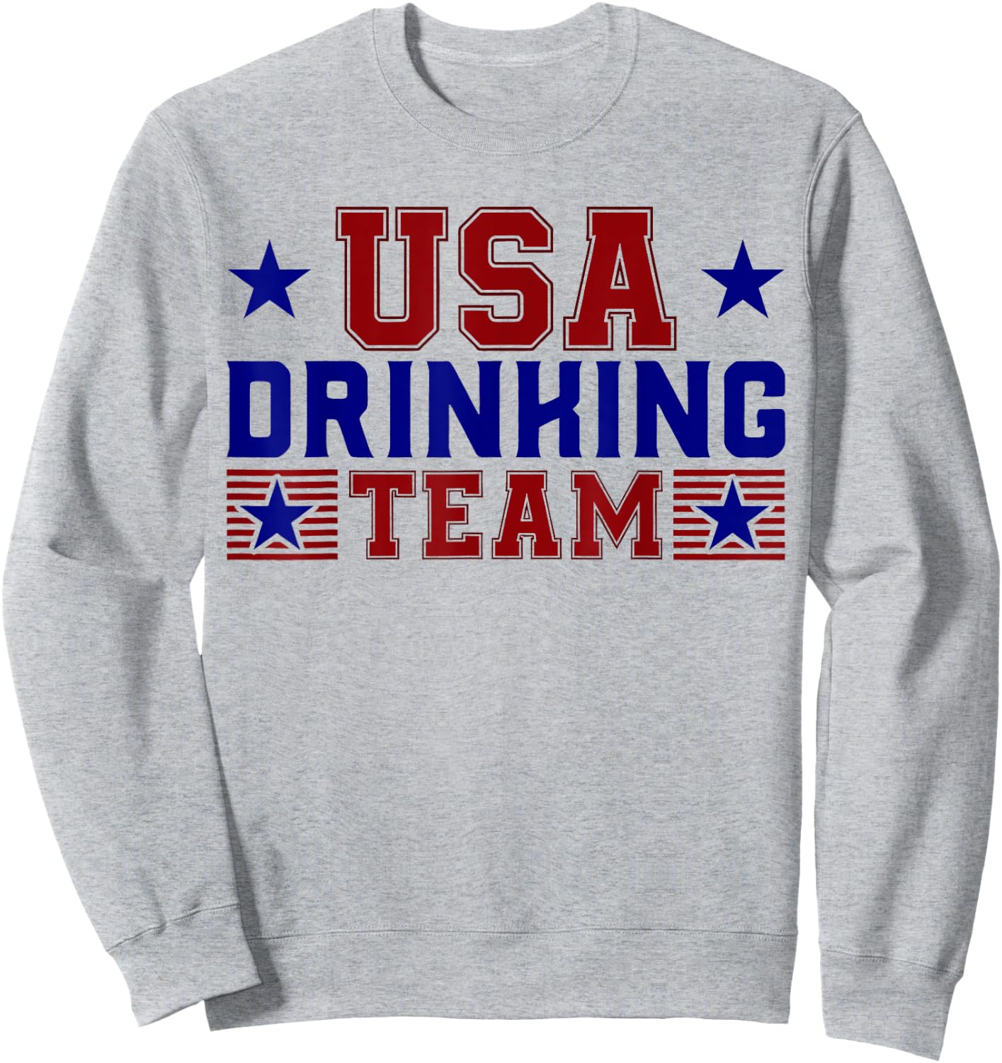 Retro USA Drinking Team Funny American Flag 4th of july Men Sweatshirt - Sweatshirt | Ash