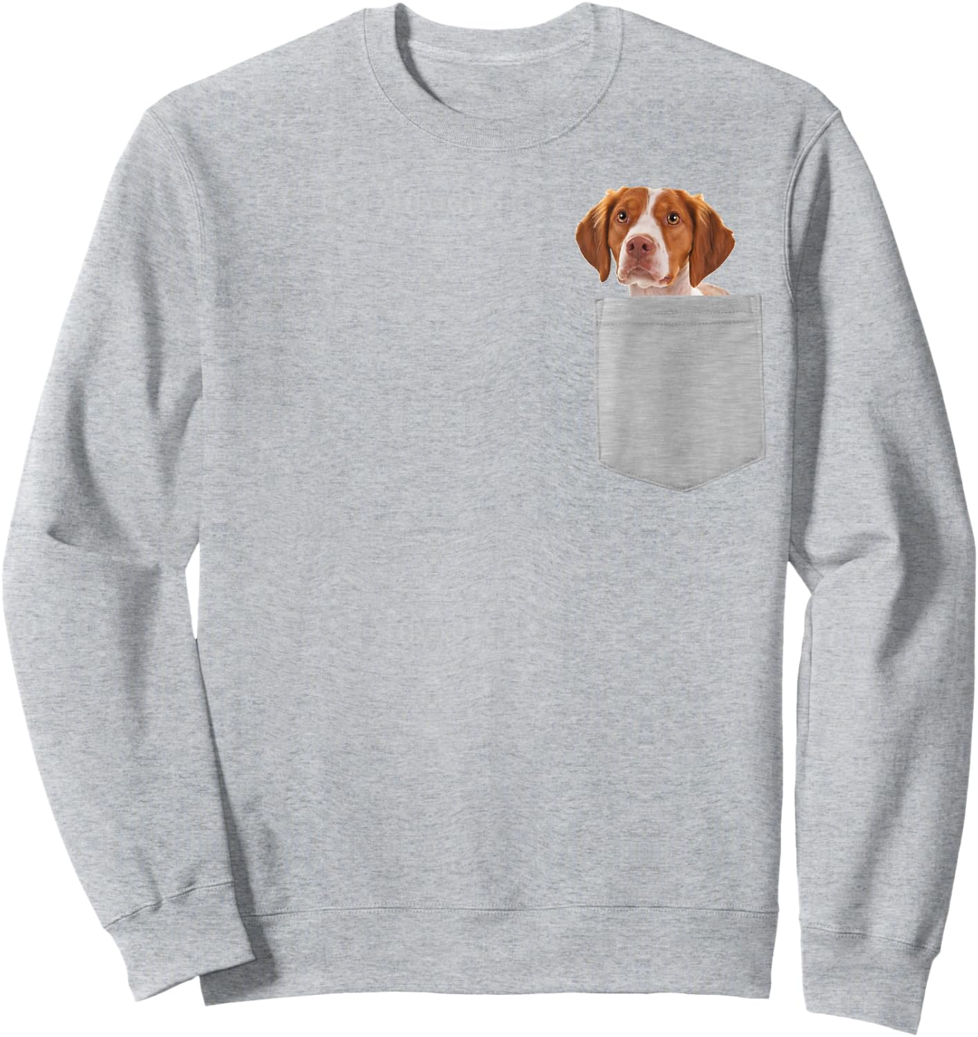 Dog in Your Pocket Brittany Men Women Girls Kids Sweatshirt - Sweatshirt | Ash