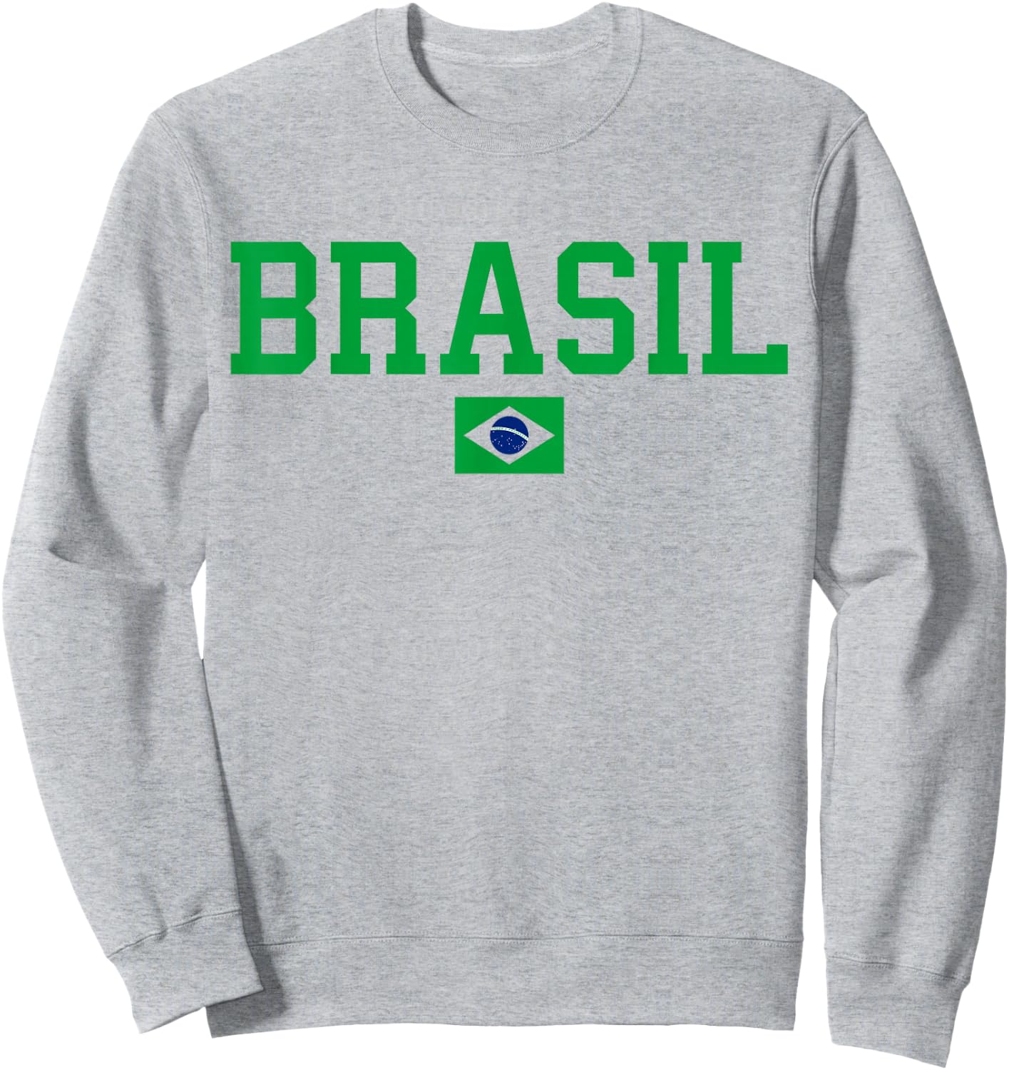 Brazil T Shirt Women Men Kids Brasil Brazilian Flag Yellow Sweatshirt - Sweatshirt | Ash