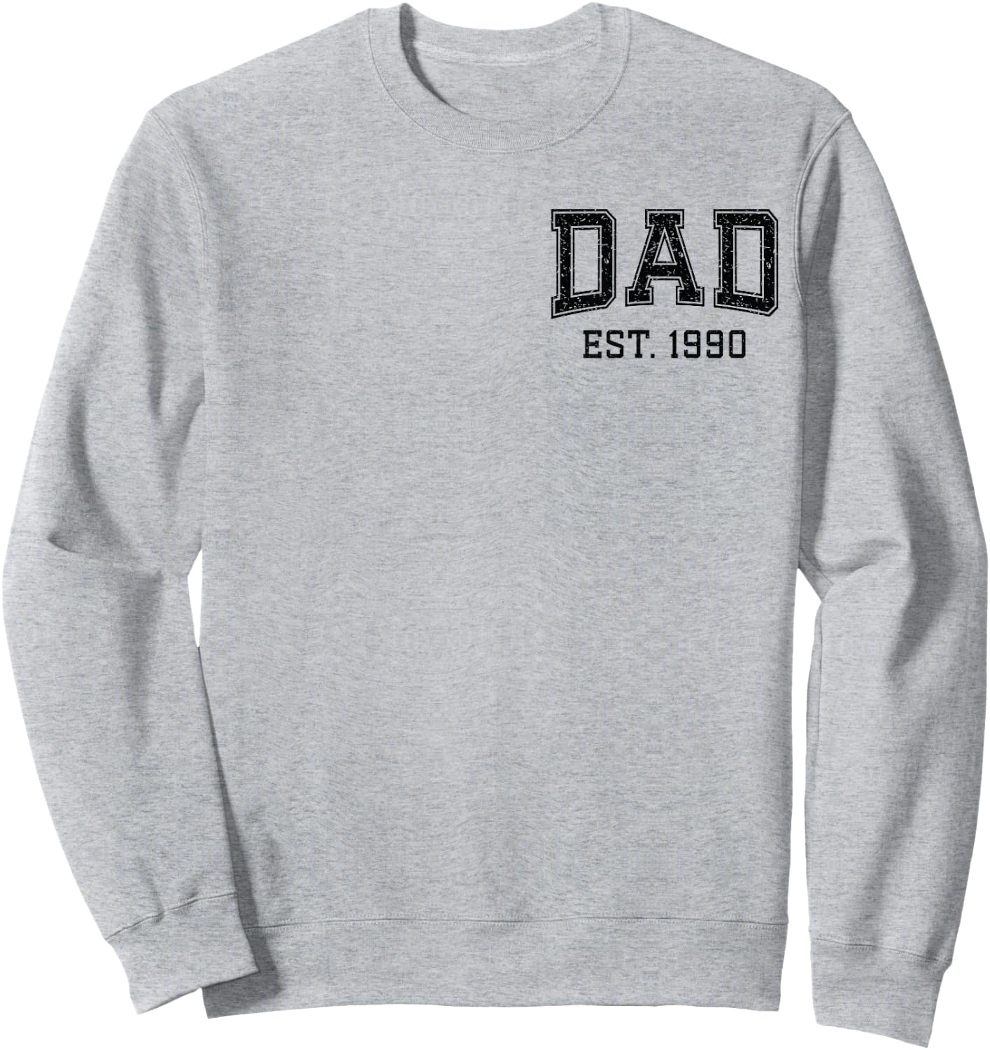 Dad Est 1990 Custom Dad Personalized Husband Father Grandpa Sweatshirt - Sweatshirt | Ash