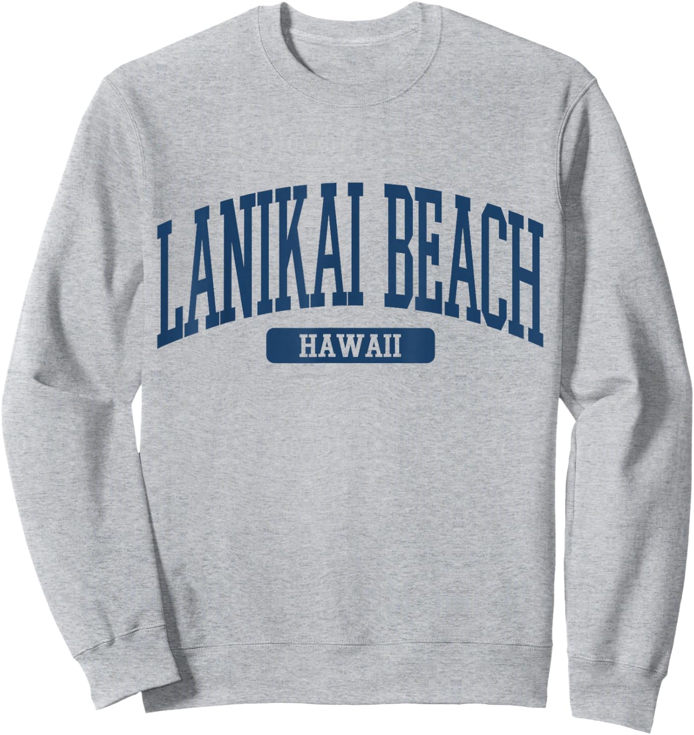 Lanikai Beach Hawaii Souvenir Simple Summer Aesthetic Sweatshirt - Sweatshirt | Ash