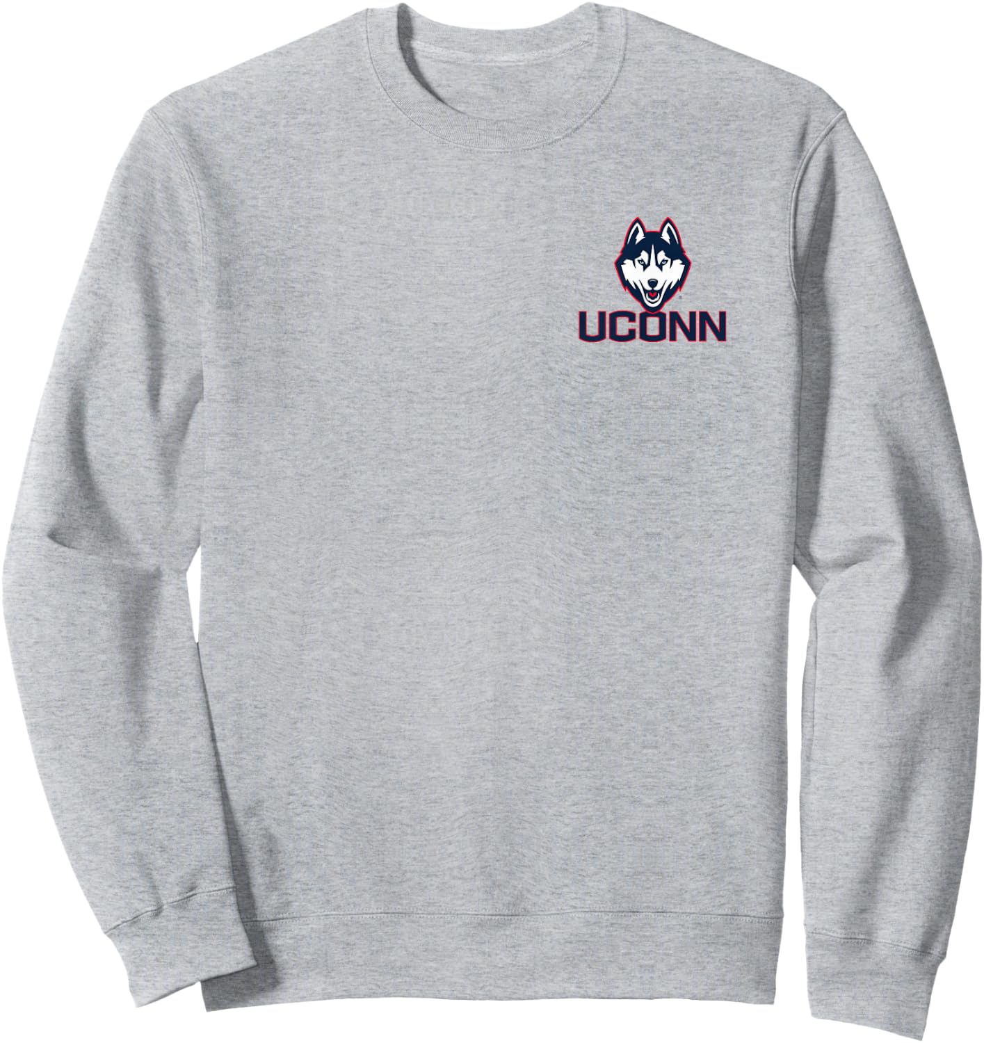 Connecticut Huskies Front/Back Basketball Gray Licensed Sweatshirt - Sweatshirt | Ash
