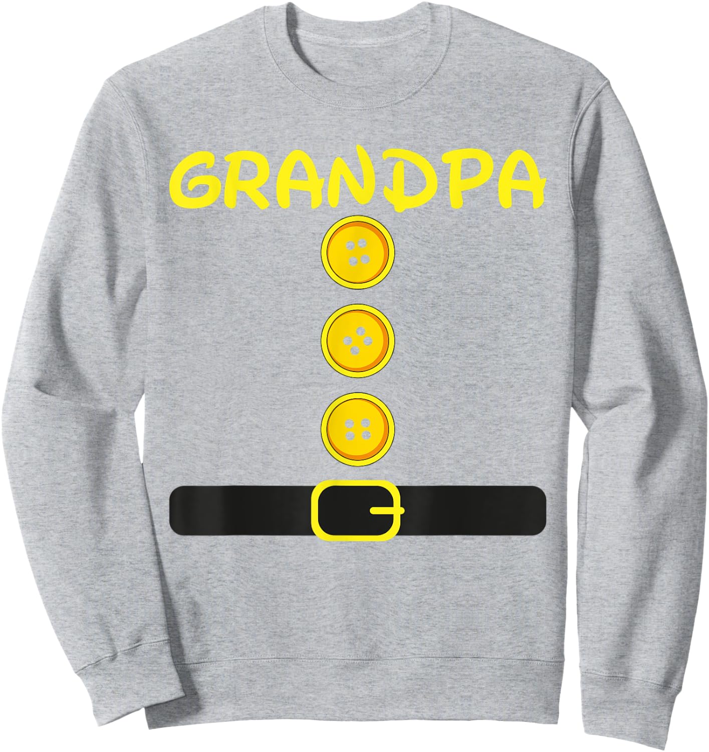 Grandpa Dwarf Costume Color Family Matching Dwarf Halloween Sweatshirt - Sweatshirt | Ash