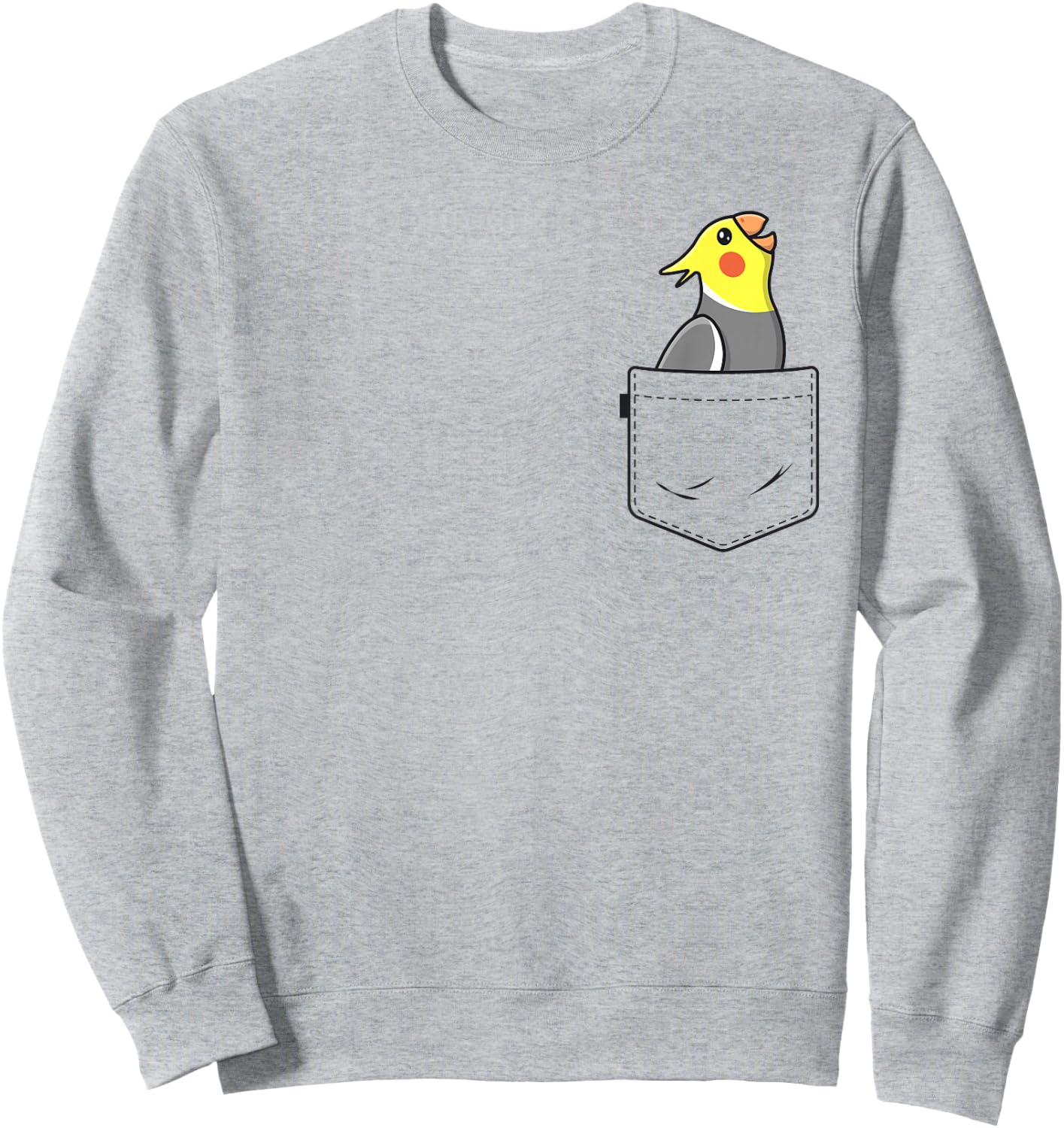 Pocket Cockatiel Women Girls Funny Bird Mom Birb Lovers Sweatshirt - Sweatshirt | Ash