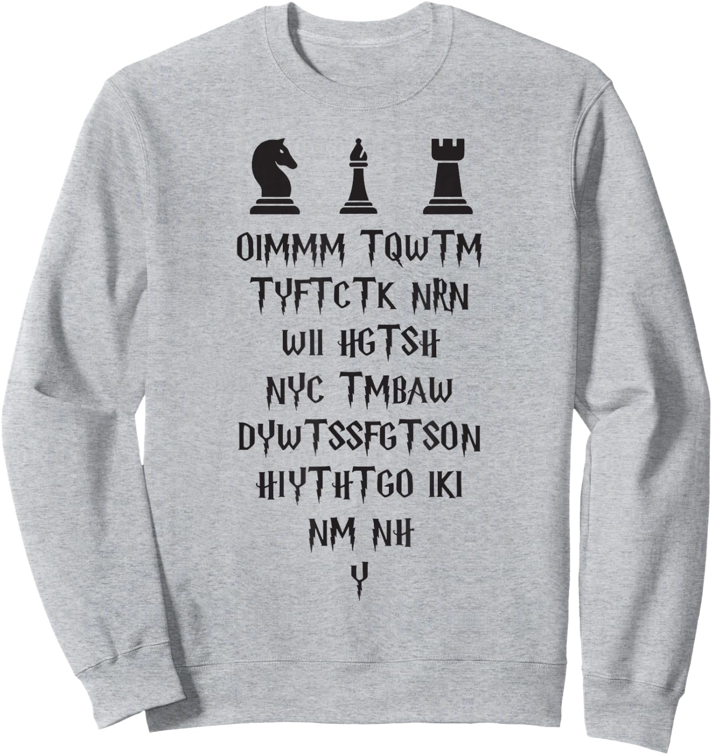 Once I Make My Move Acronym Wizard Chess Funny Design Sweatshirt - Sweatshirt | Ash
