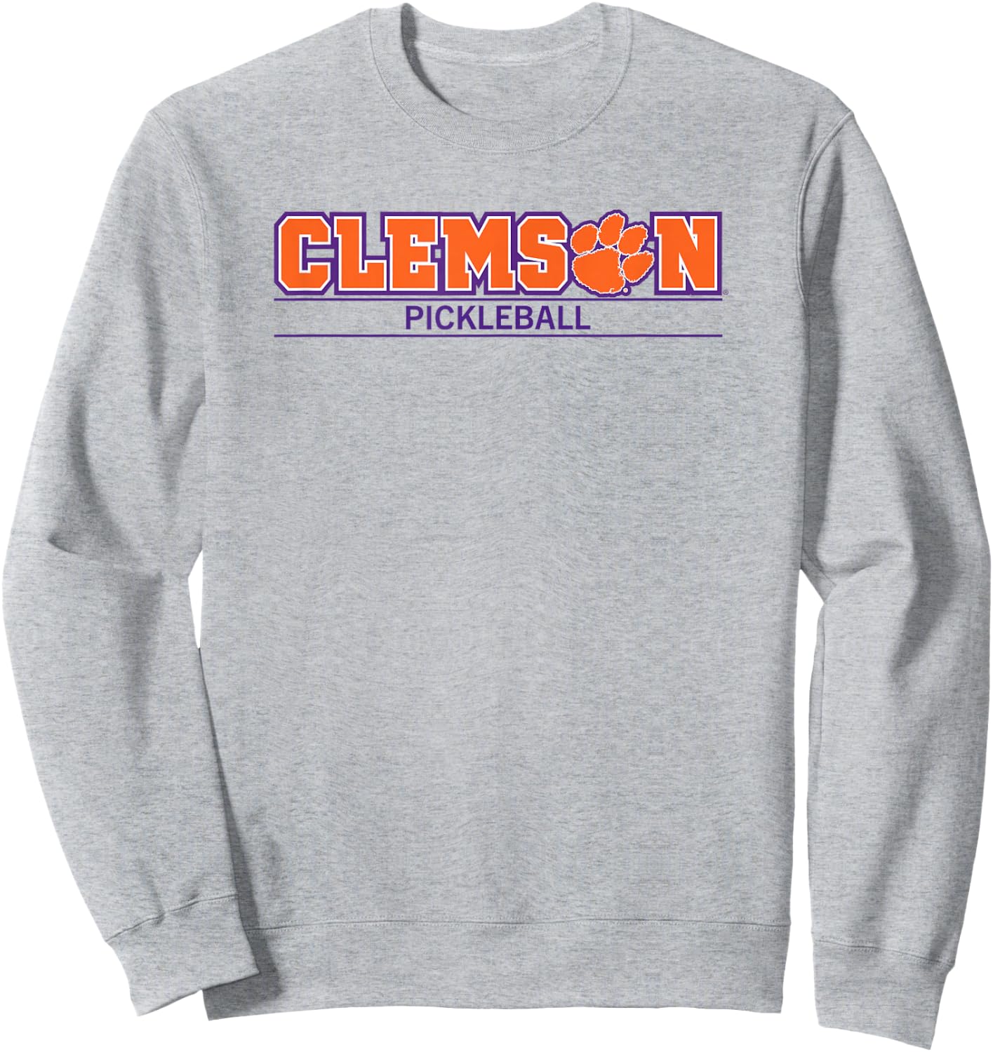 Campus Lab Clemson Tigers -Adults & Kids Grey Modern Classic Collared Neck Short Sleeve Sweatshirt - Sweatshirt | Ash