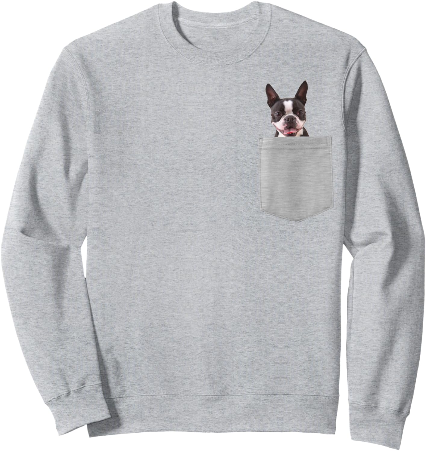 Dog in Your Pocket Boston Terrier Women Girls Kids Sweatshirt - Sweatshirt | Ash