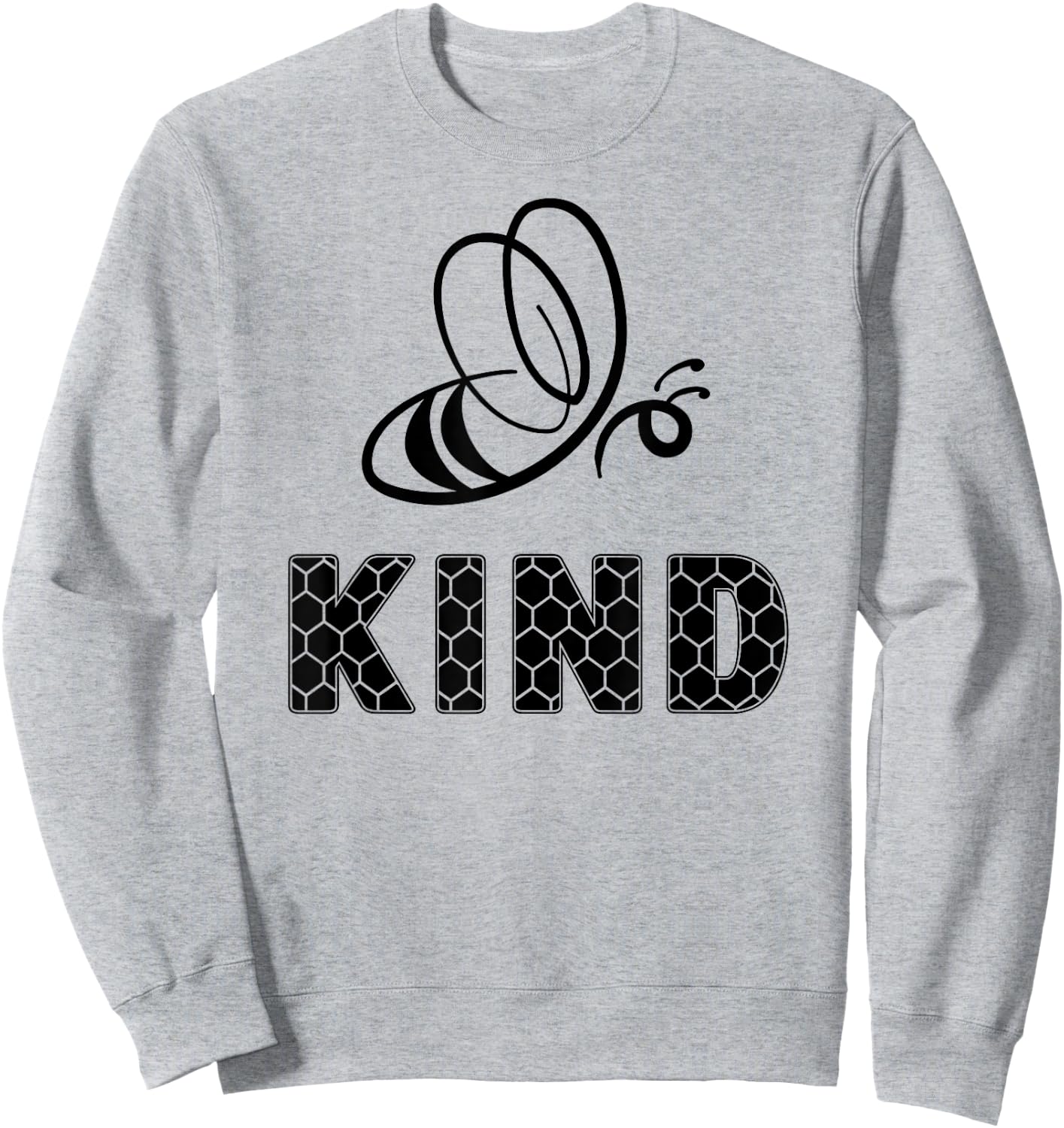 Bee Kind. Cute Bee Doodle. , Men & Kids. Yellow Sweatshirt - Sweatshirt | Ash