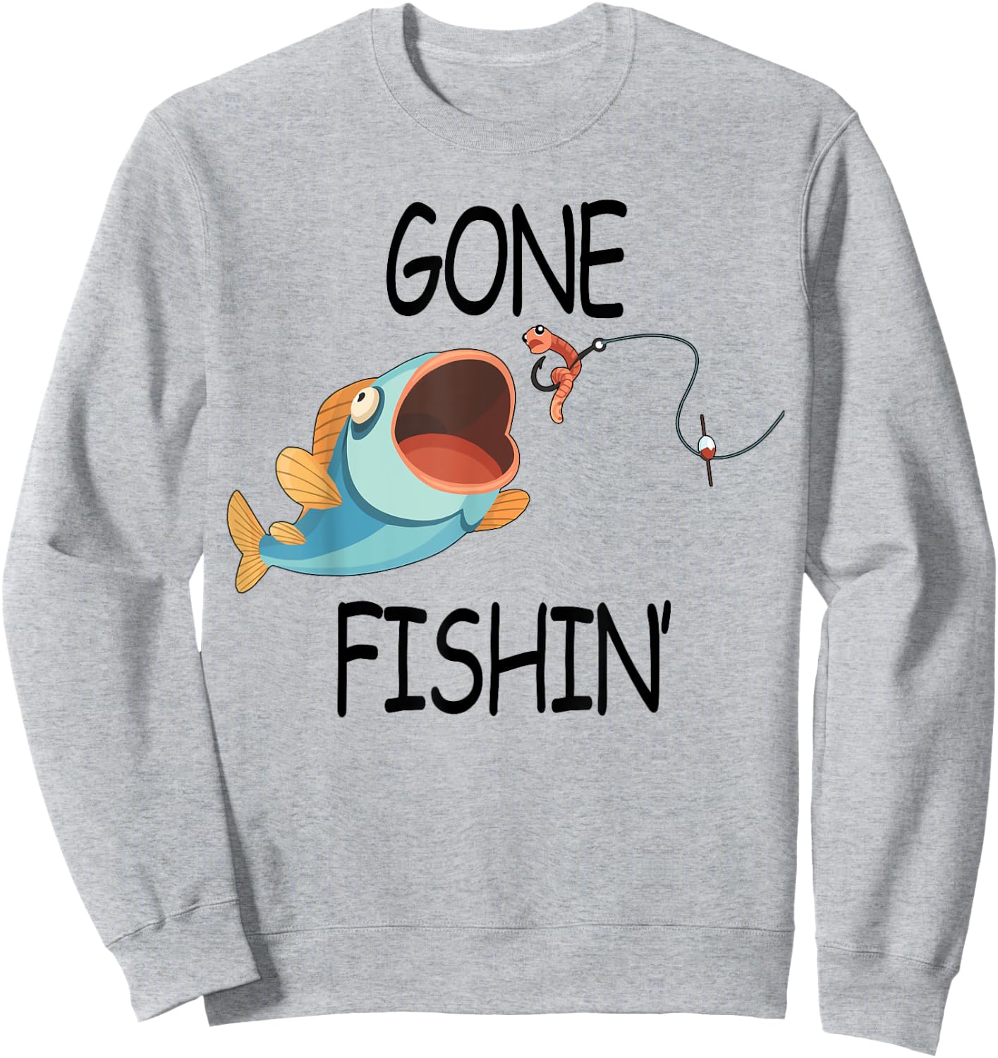Gone Fishing-Shirt Kids Toddler Boys Girls Son Funny Fishing Sweatshirt - Sweatshirt | Ash