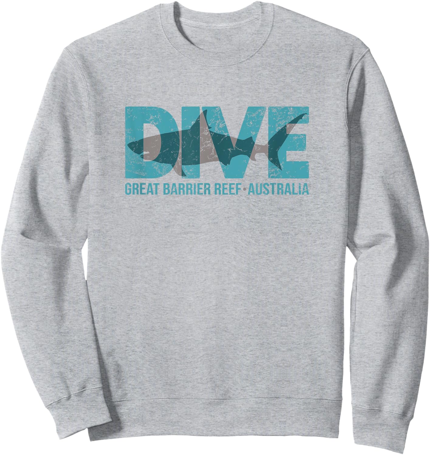 Australia Diving Great Barrier Reef Shark Dive Sweatshirt - Sweatshirt | Ash