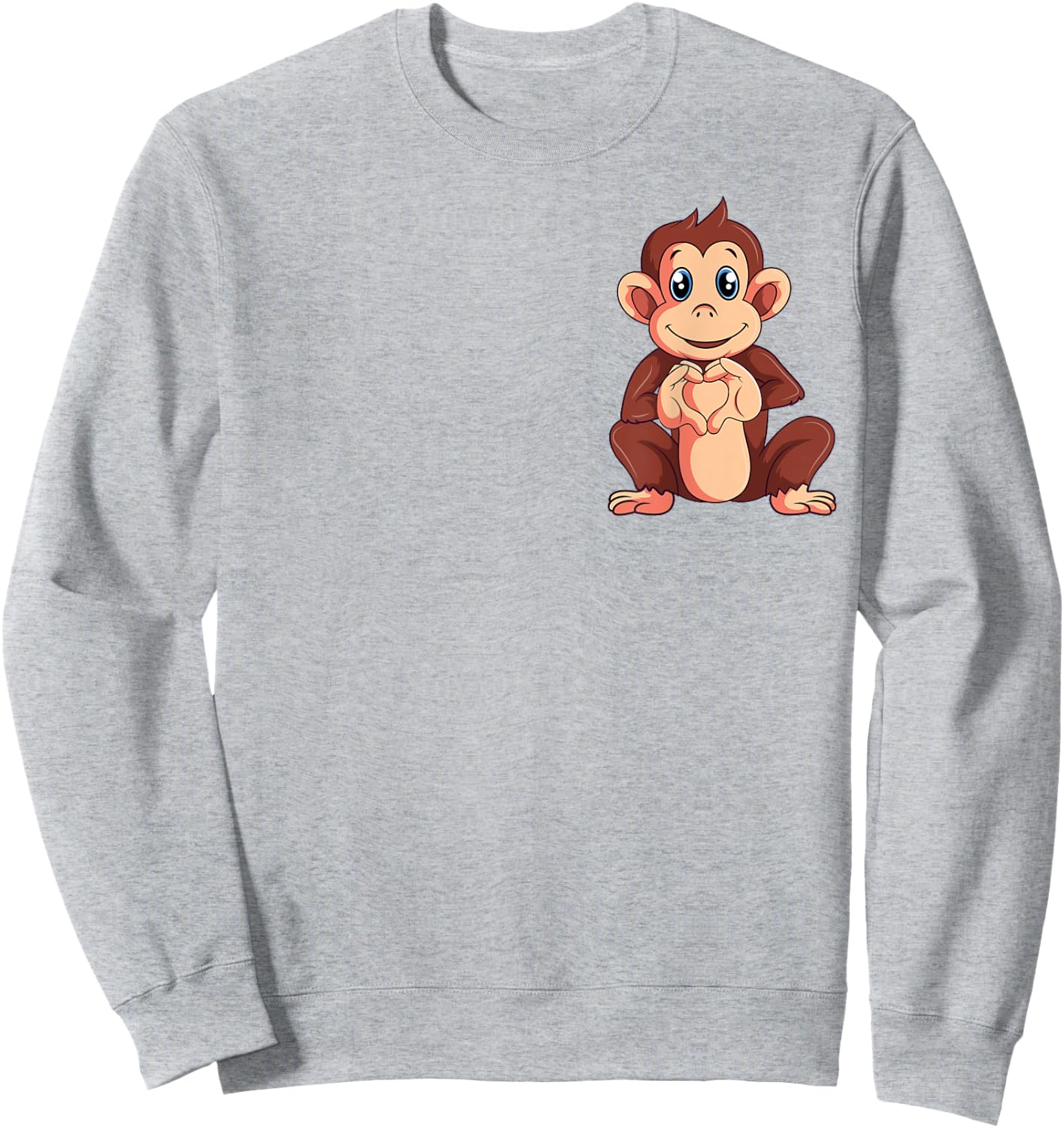 Affen Äffchen Jungen Mädchen Kinder Damen Sweatshirt - Sweatshirt | Ash